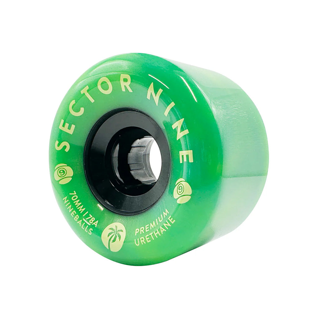 70mm 78A Nineballs Wheel Set - Green Goblins