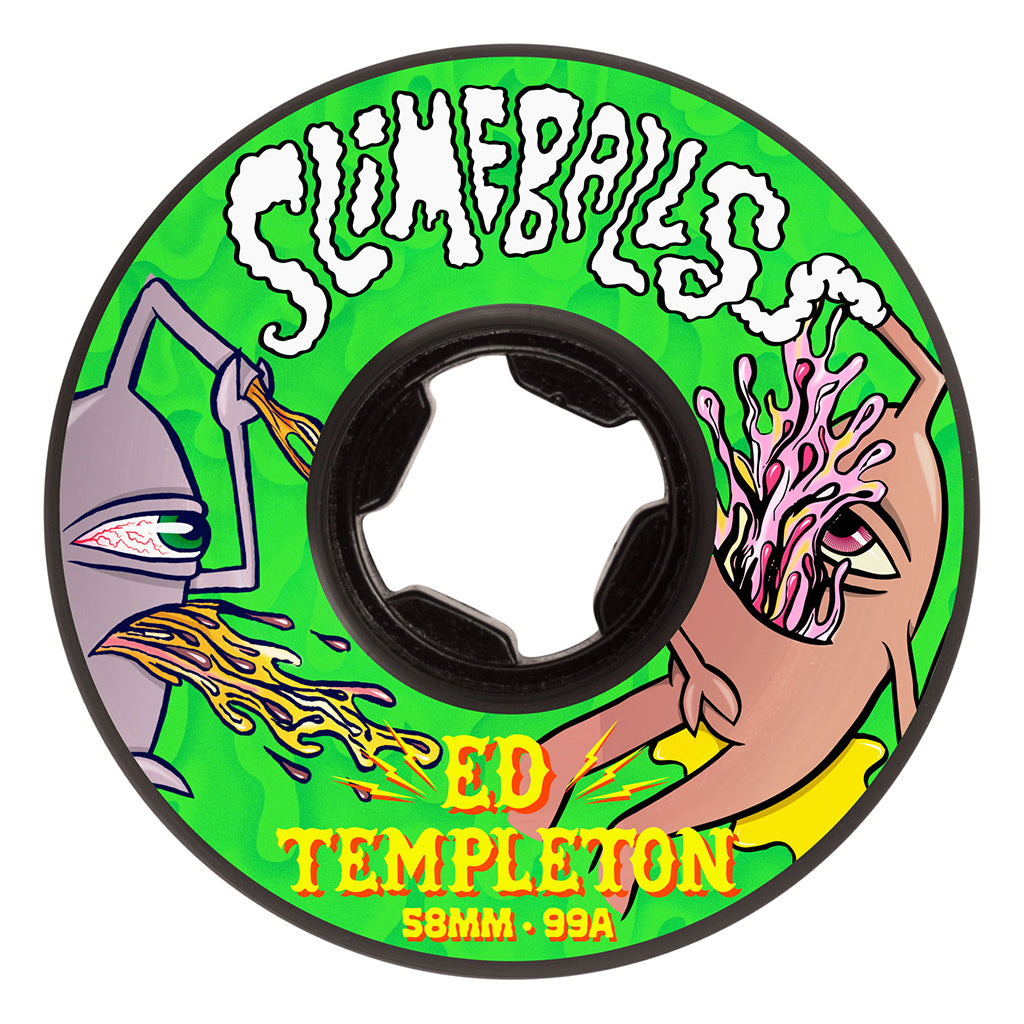 58mm Ed Templeton Vomits Black 99a Slime Balls Wheels