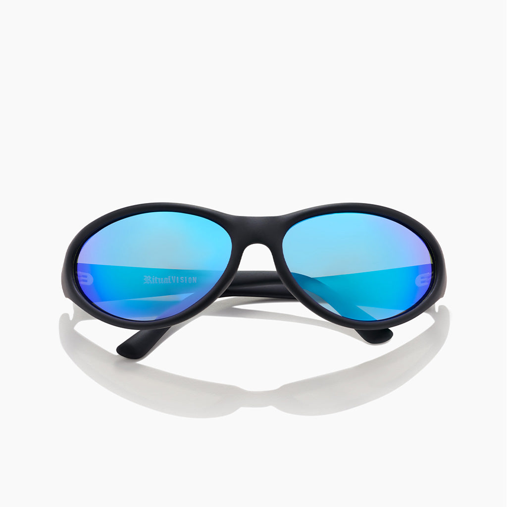 Ritual Vision Sunglasses Morphine - Matte Black/Blue Reflective Polarized