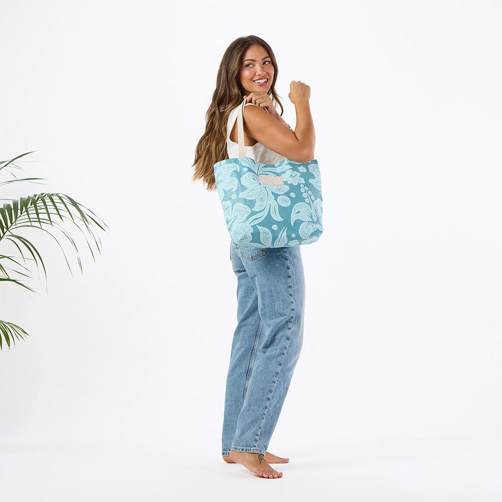 Aloha Collection Breezy Reversible Tote - Pacific/LeMu Blue