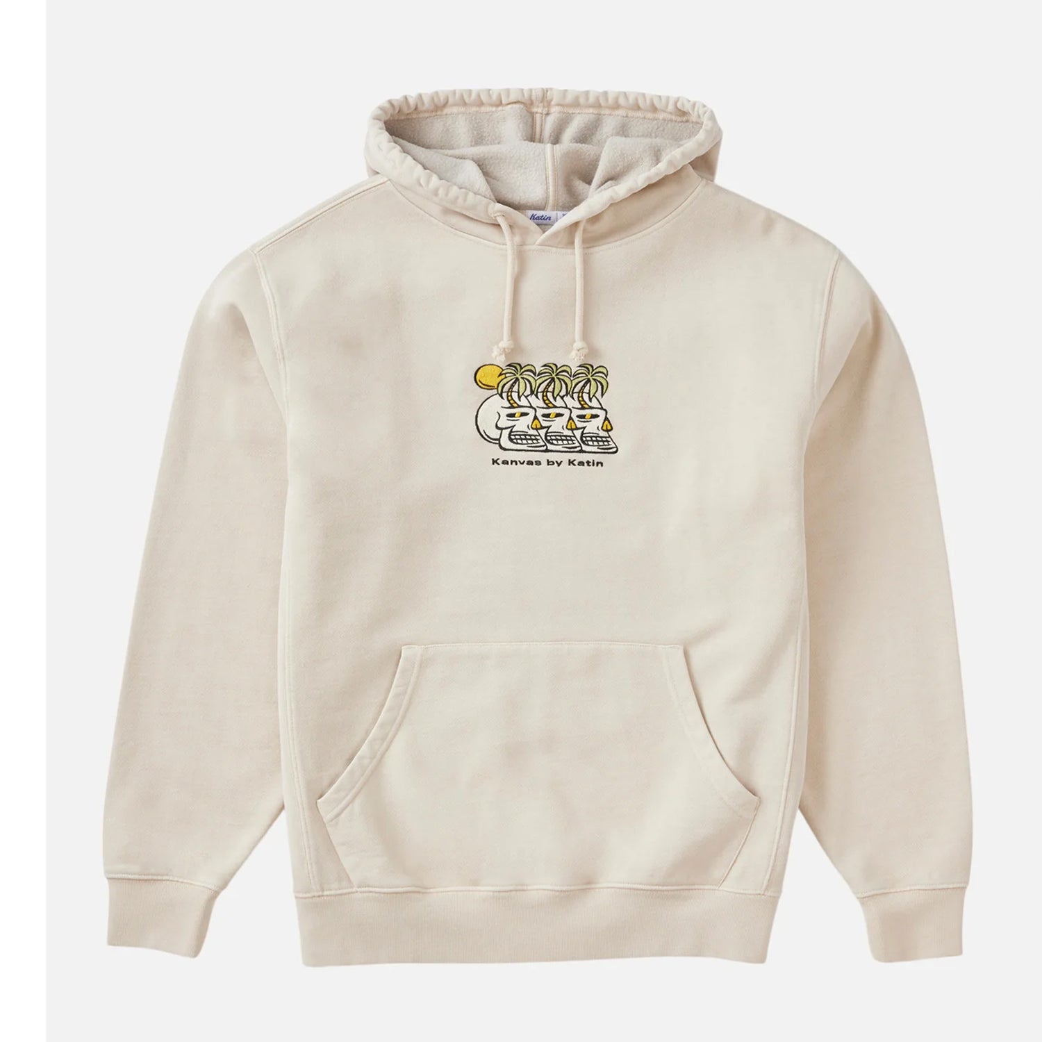 Katin Cortex Embroidered Hoodie - Birch Pigment Dye