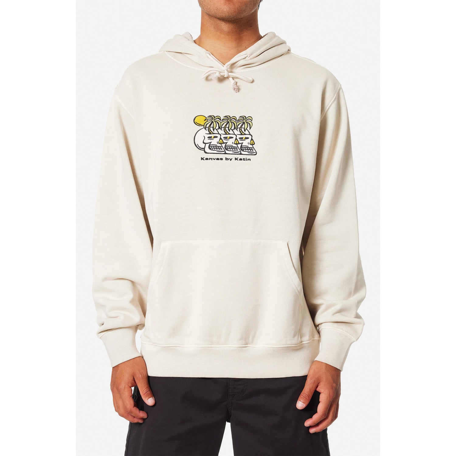 Katin Cortex Embroidered Hoodie - Birch Pigment Dye