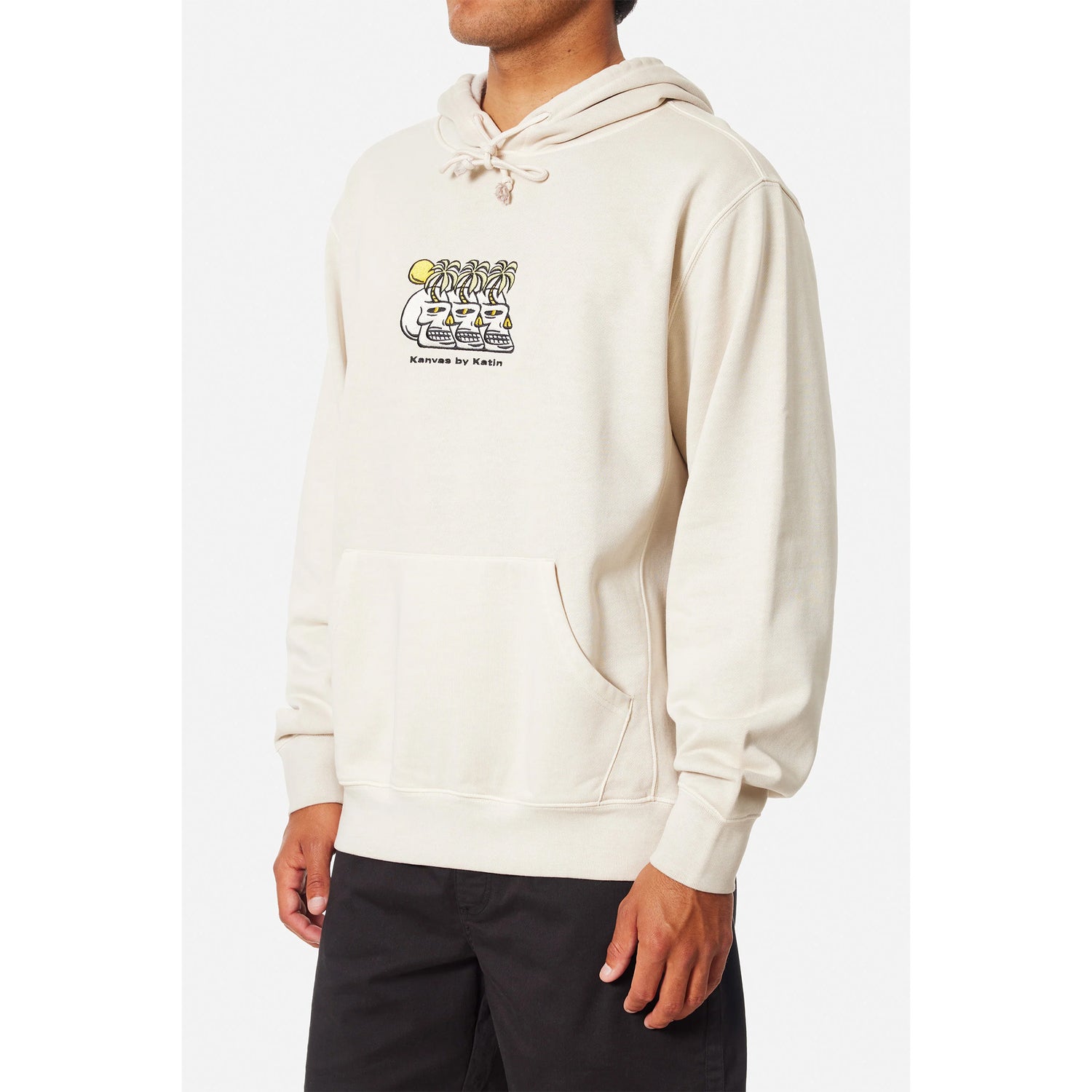 Katin Cortex Embroidered Hoodie - Birch Pigment Dye