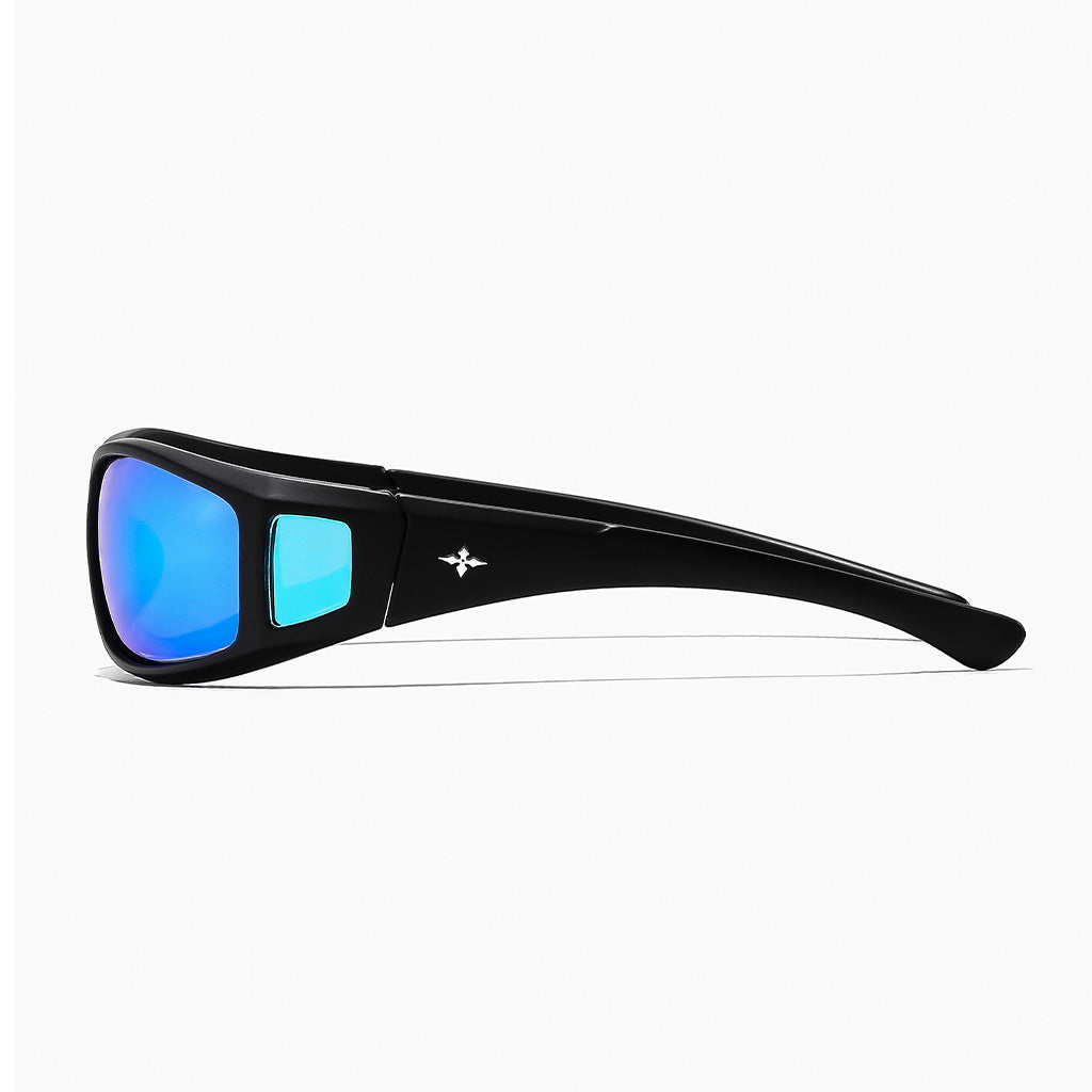 Ritual Vision Sunglasses Dragster - Matte Black/Blue Refl Polarized