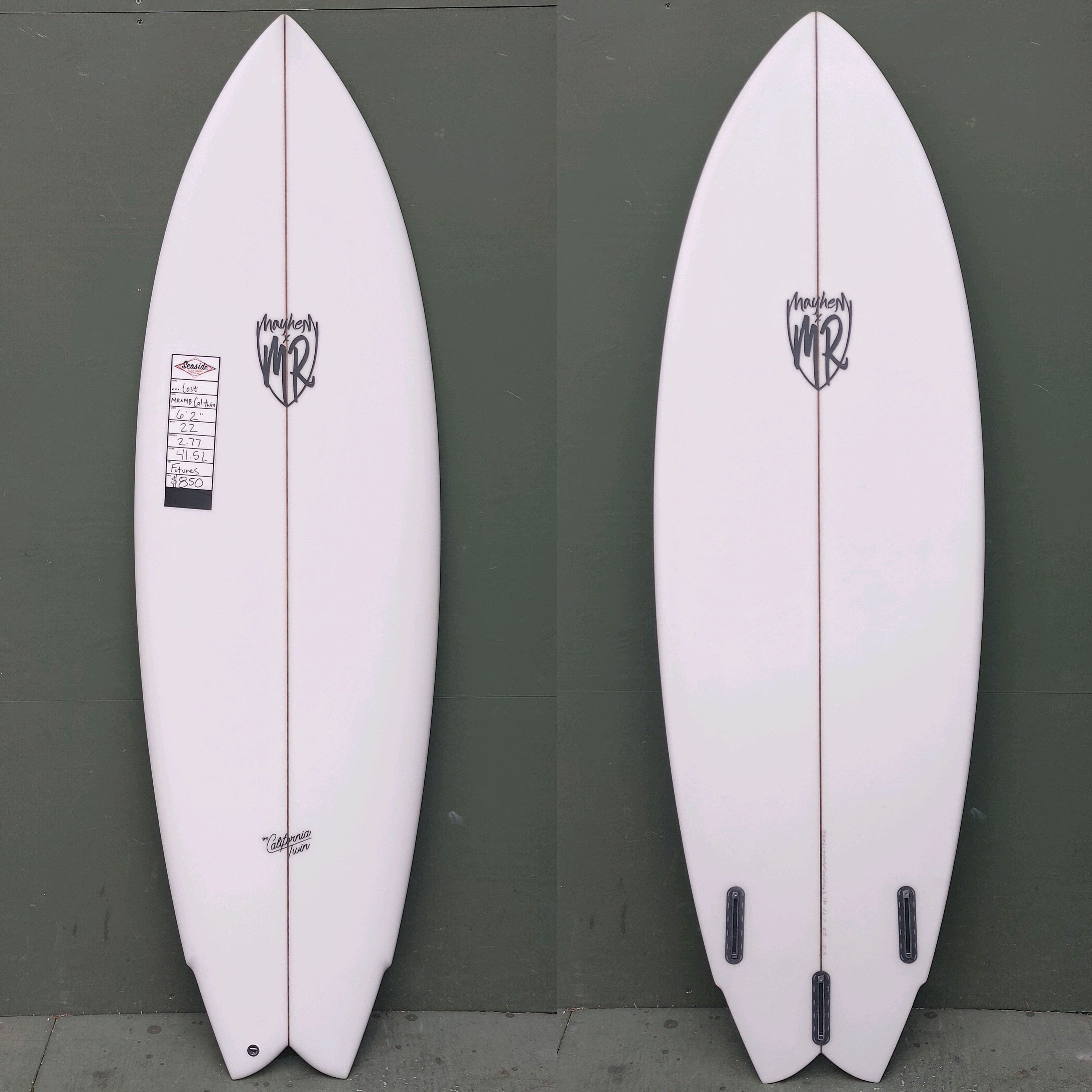 Lost Surfboards - 6'2" MR x MB California Twin Surfboard - Seaside Surf Shop