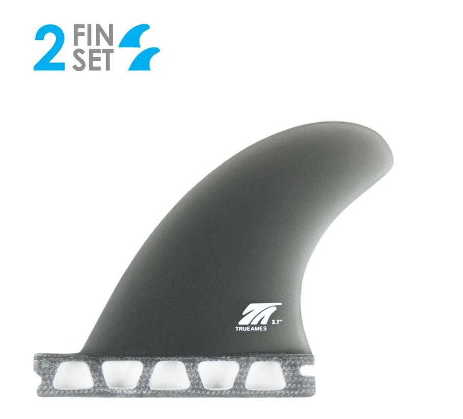 True Ames 3.7" Futures Sidebites - Smoke/Fiberglass