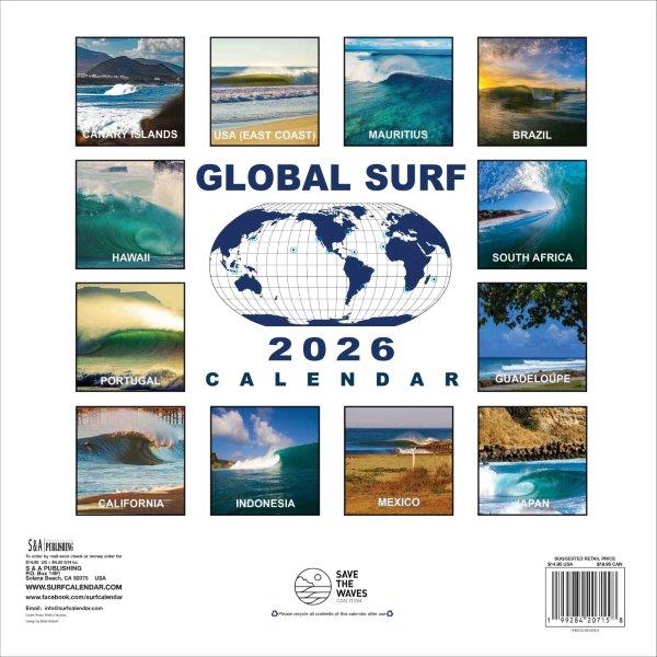 Global Surf Save the Waves Coalition 2026 Surfing Calendar