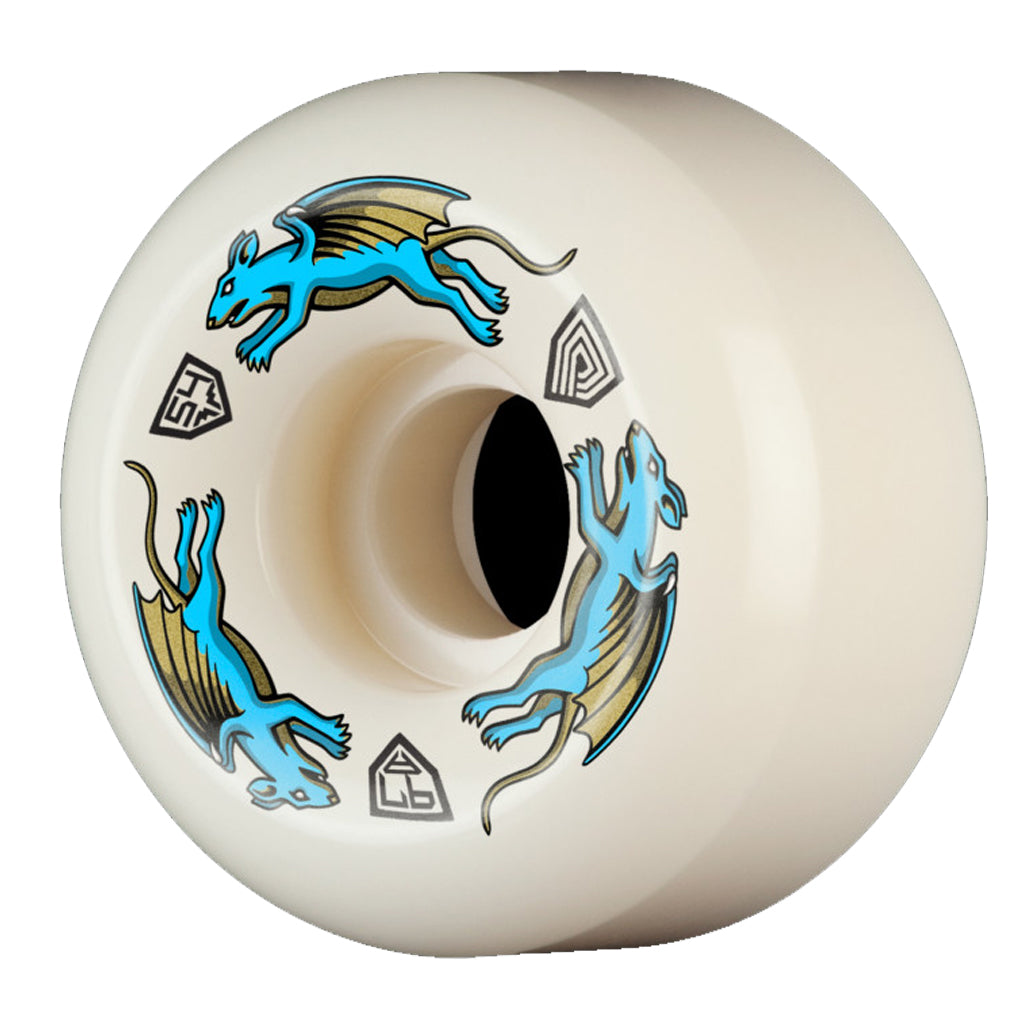 Powell Peralta Nano Rats 97A - AA2 Asymmetrical Shape - Wide Ride Patch - 54mm x 39mm 97A AA2 Skateboard Wheels 4pk