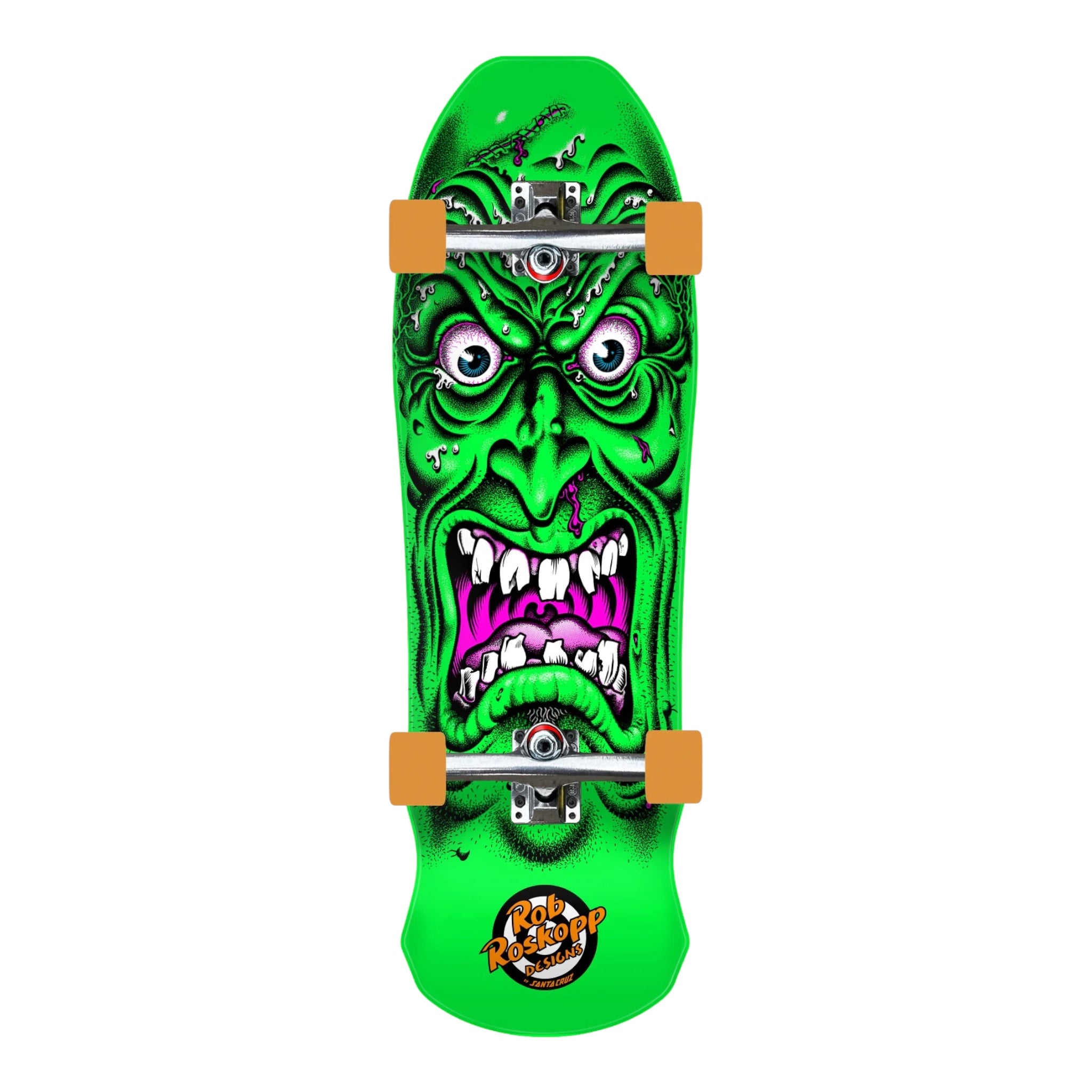 Roskopp Face Green Reissue Santa Cruz Premium Complete Cruiser - 9.50" x 31"