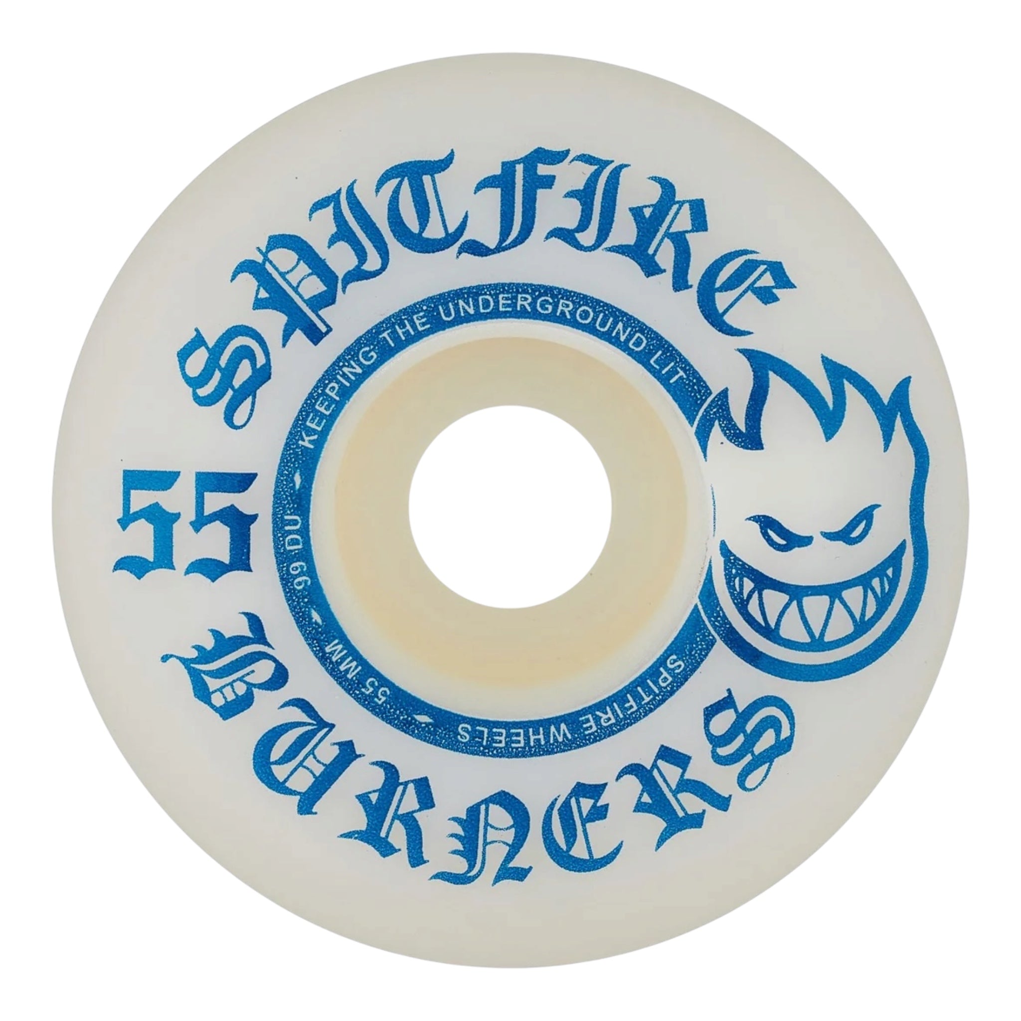 Spitfire Wheels Burners 55mm 99a - White/Blue