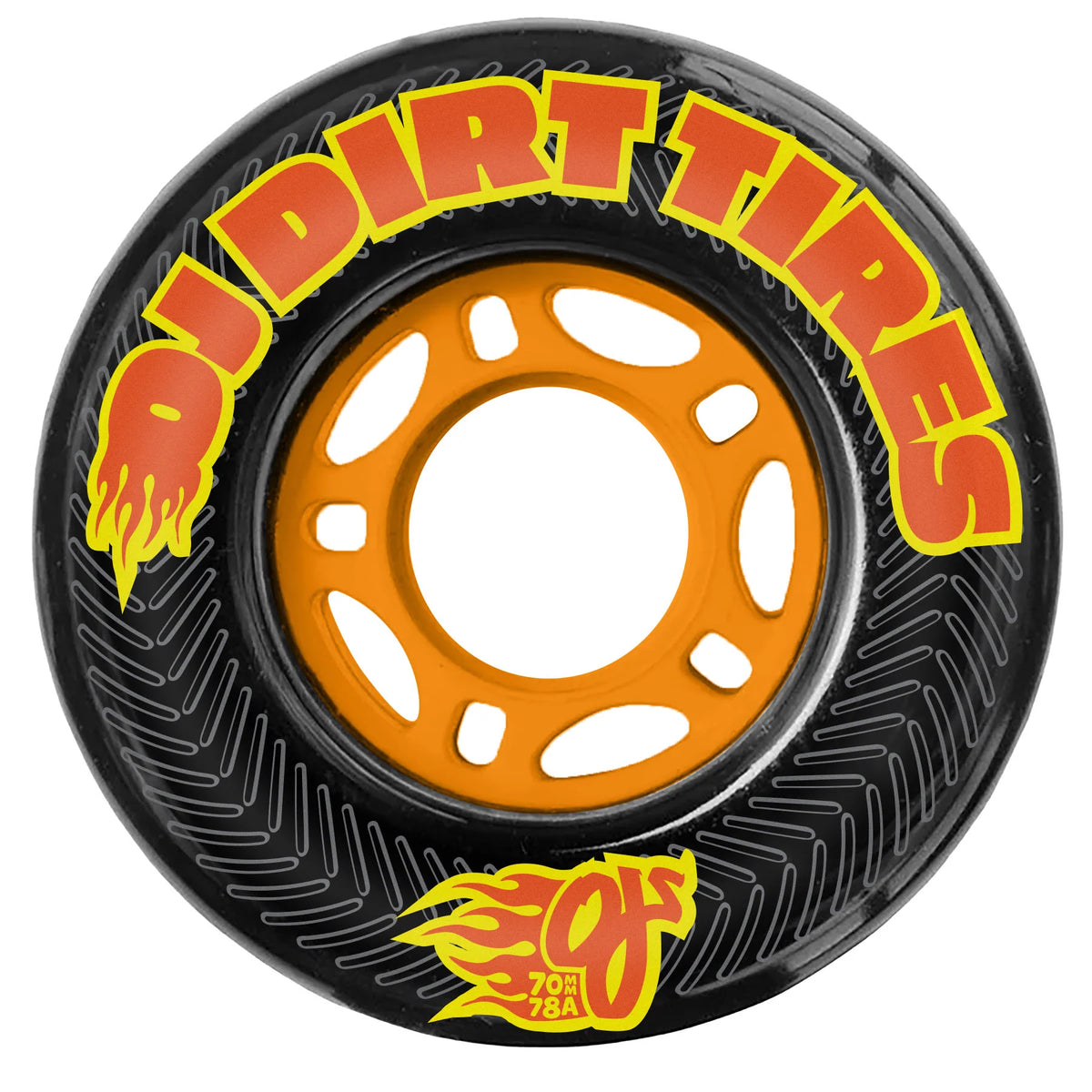 OJ Skateboard Wheels 70mm Dirt Tires Thunder Juice 78a - Black
