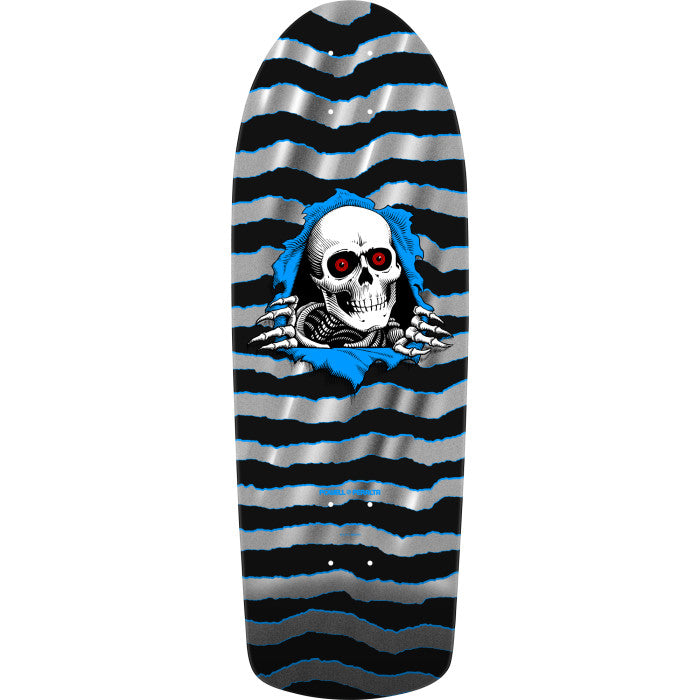 Powell Peralta OG Ripper Reissue Skateboard Deck Silver Foil - 10 x 30