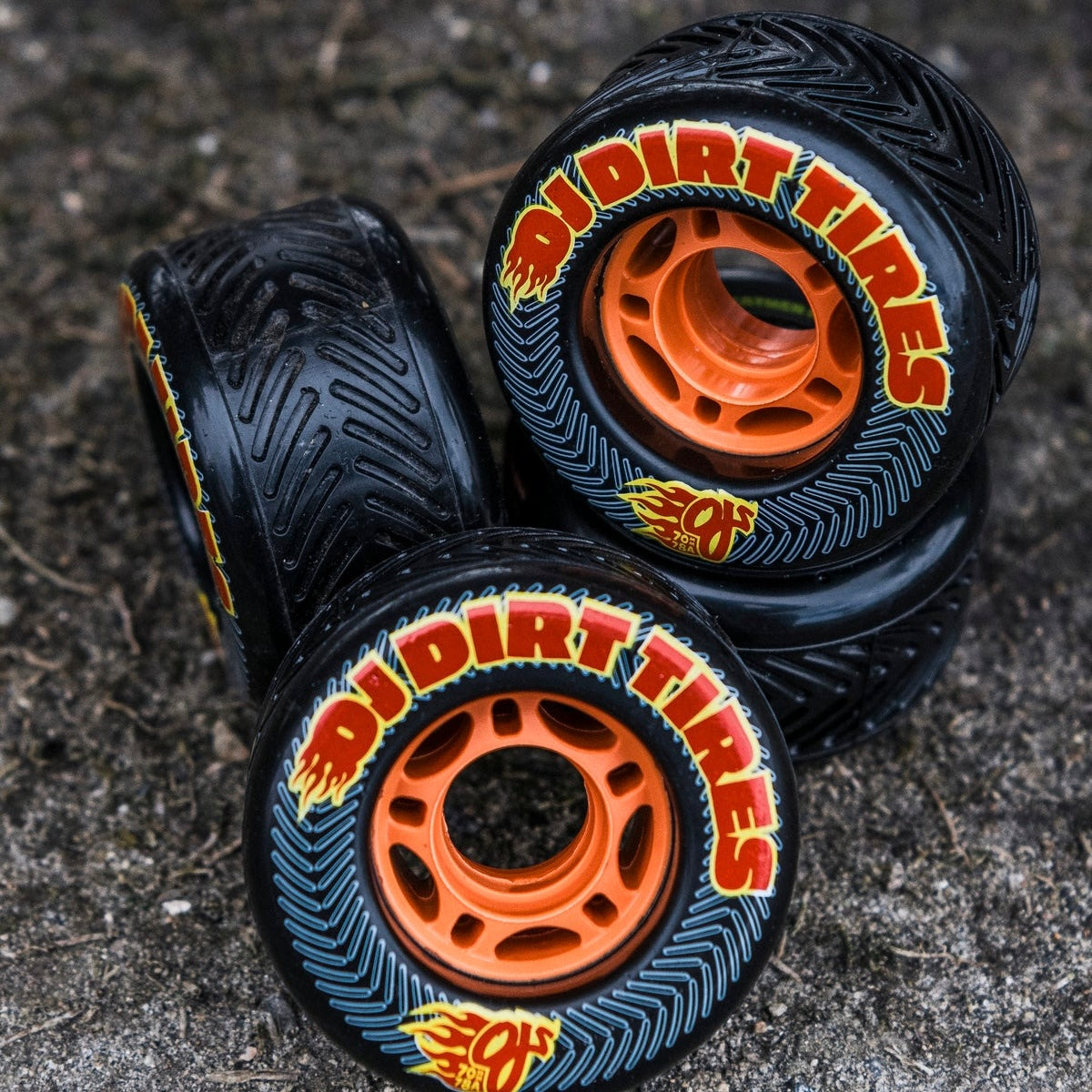 OJ Skateboard Wheels 70mm Dirt Tires Thunder Juice 78a - Black