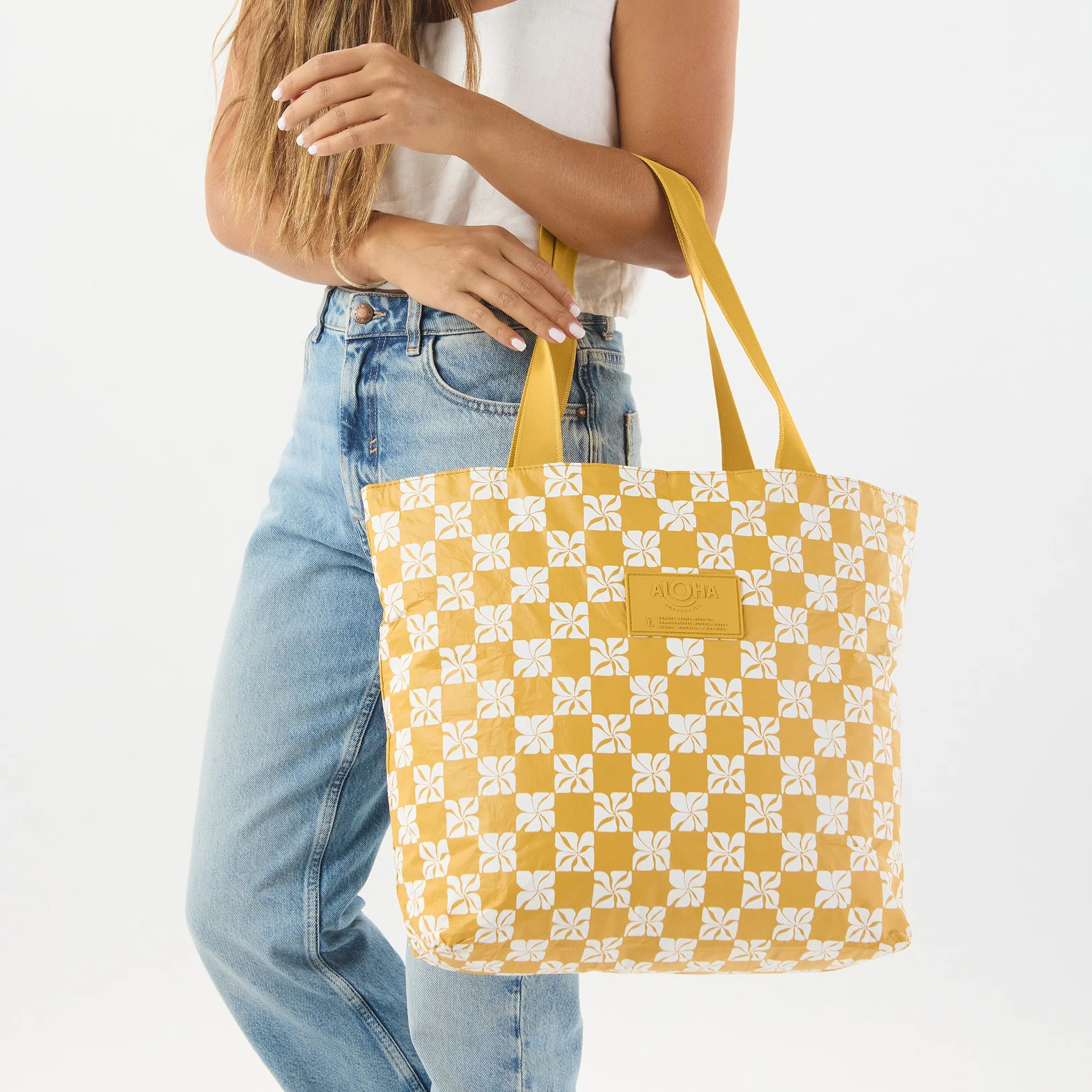 Aloha Collection Pua Check Day Tripper - Hot Mustard