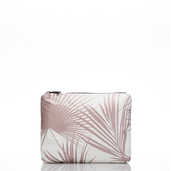 Aloha Collection - Day Palms Small Pouch - Rose Gold