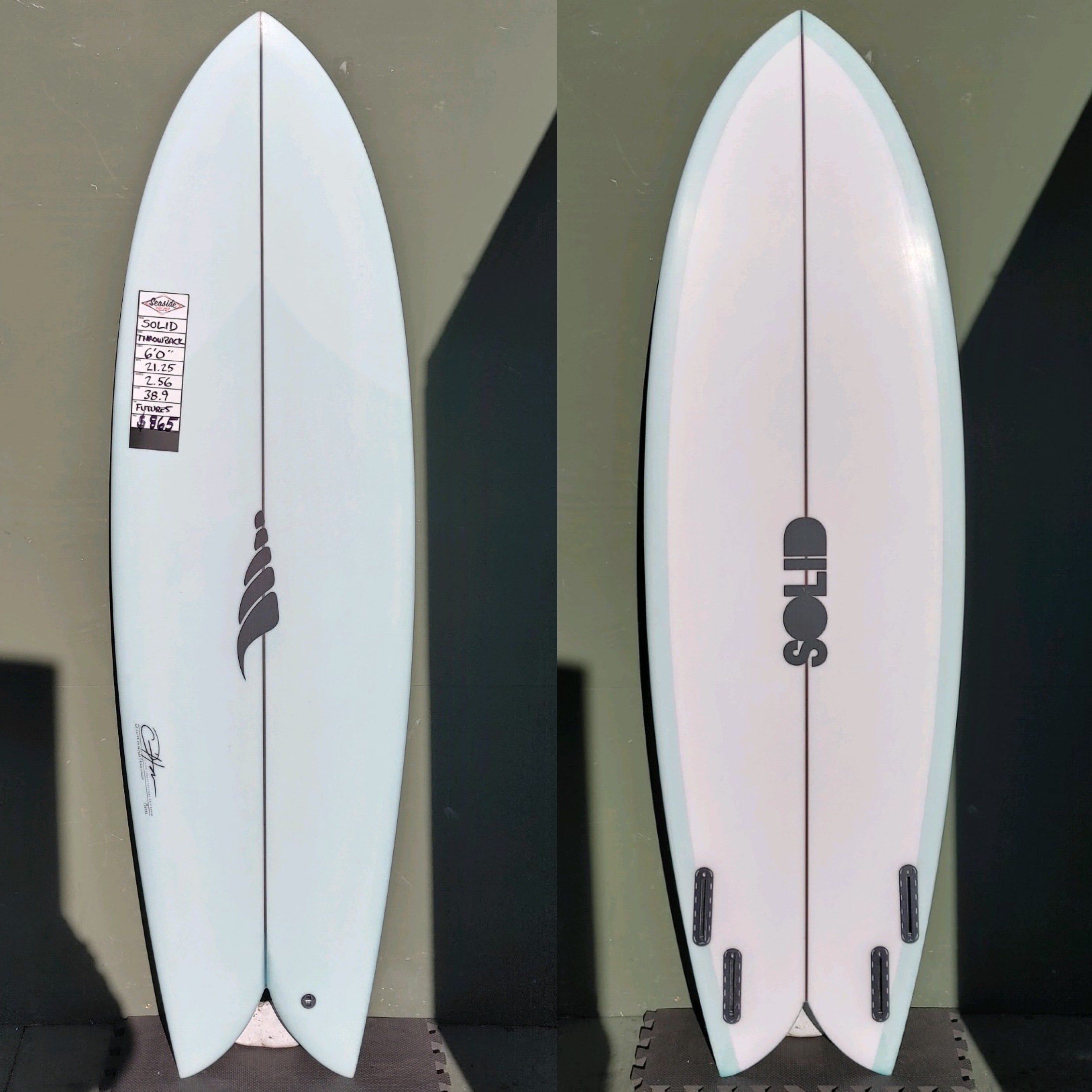 Solid Surfboards - 6'0" Throwback Retro Fish Surfboard - Seaside Surf Shop