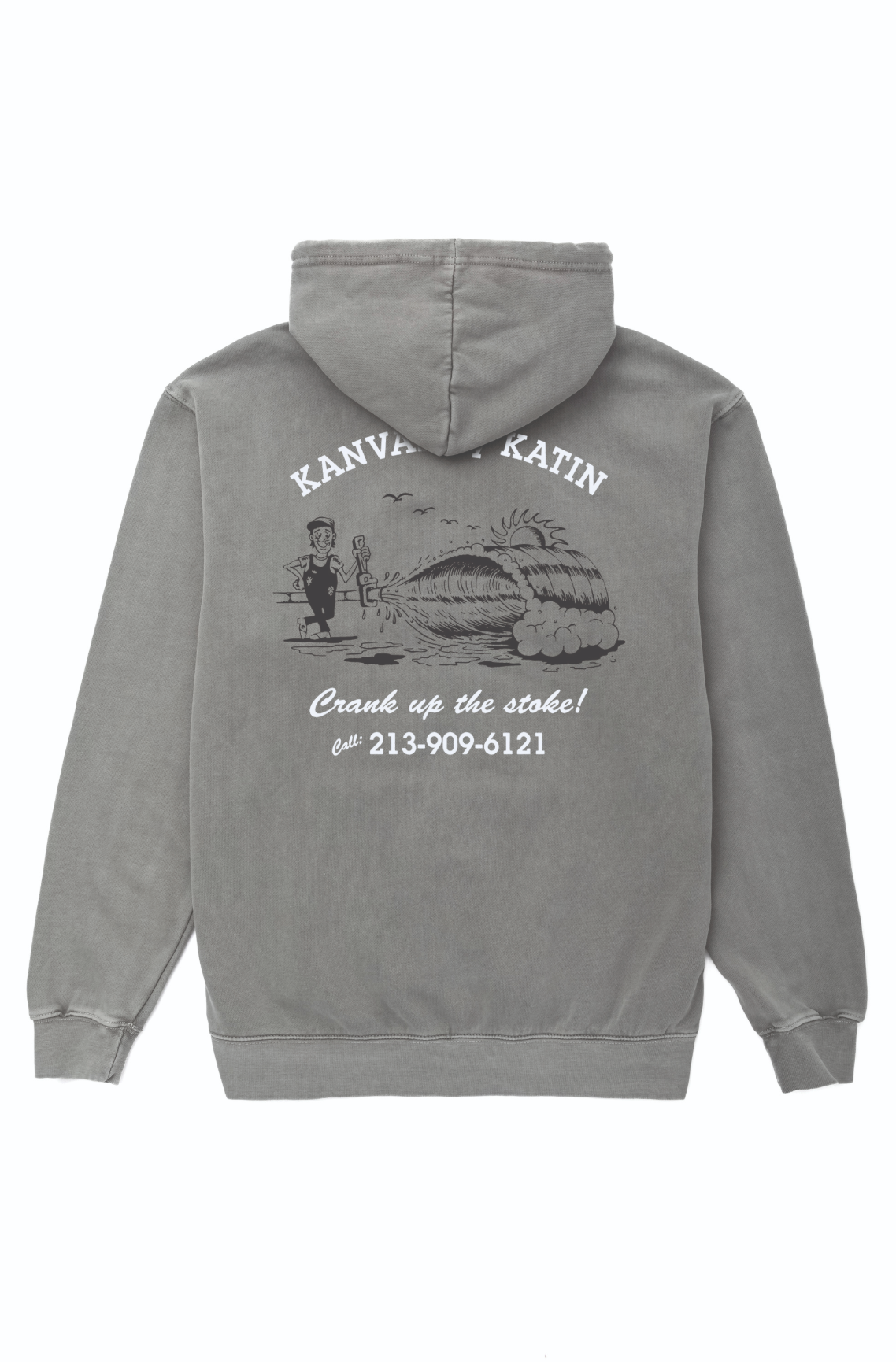 Pipe Hood Fleece - Graphite Vintage Wash