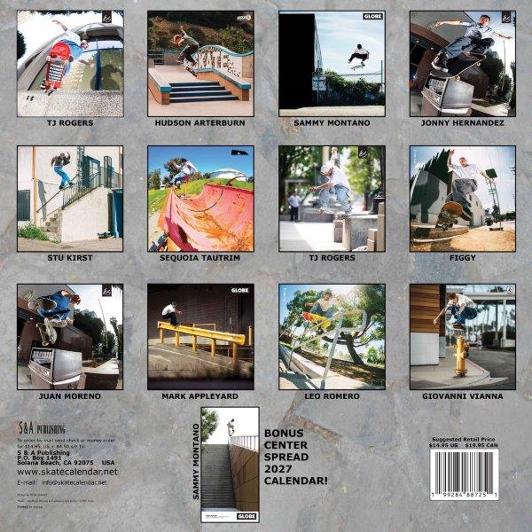 Skateboarding 2026 Calendar Back Page