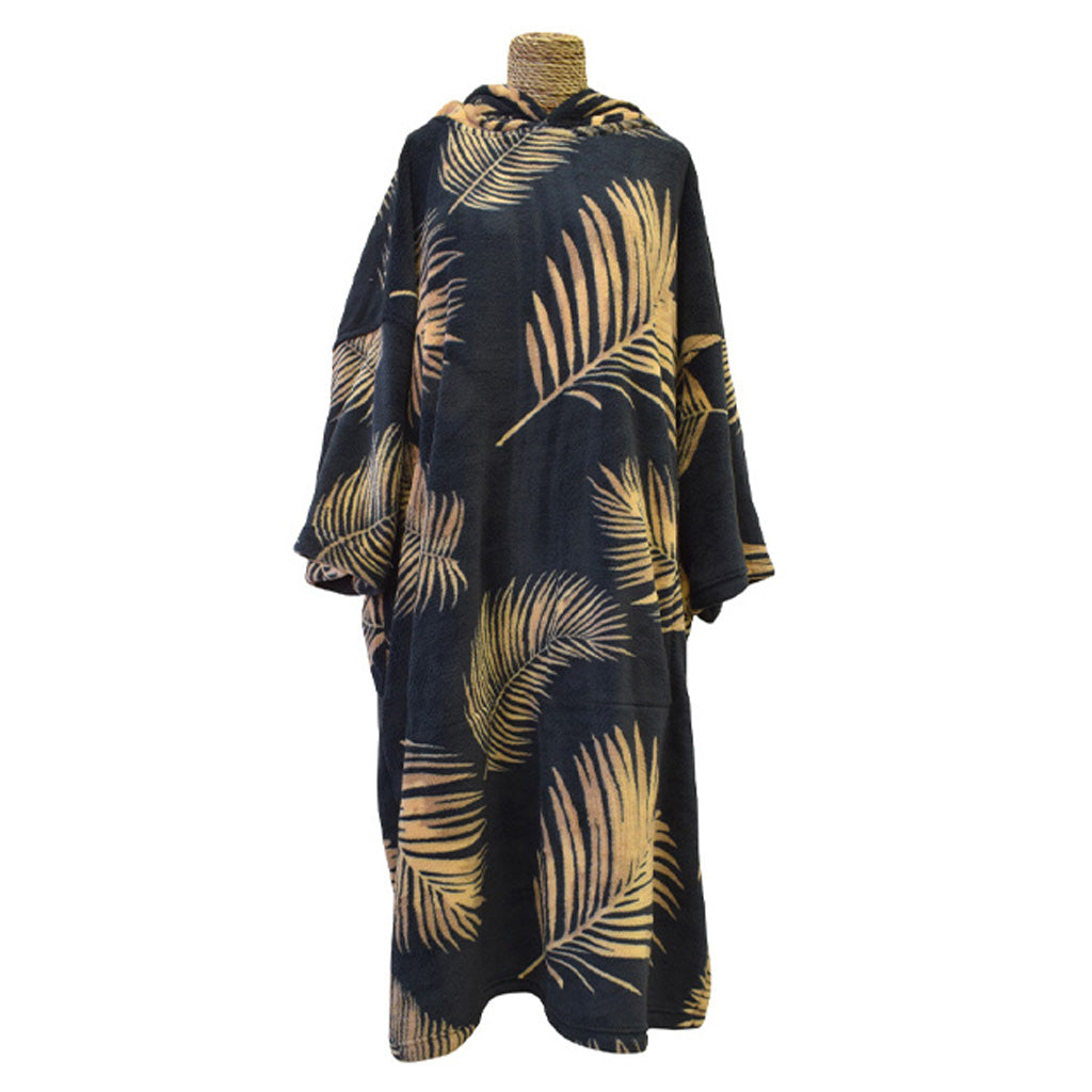 Blocksurf TLS Microfleece Wetsuit Changing Robe/Poncho - Palm Leaf