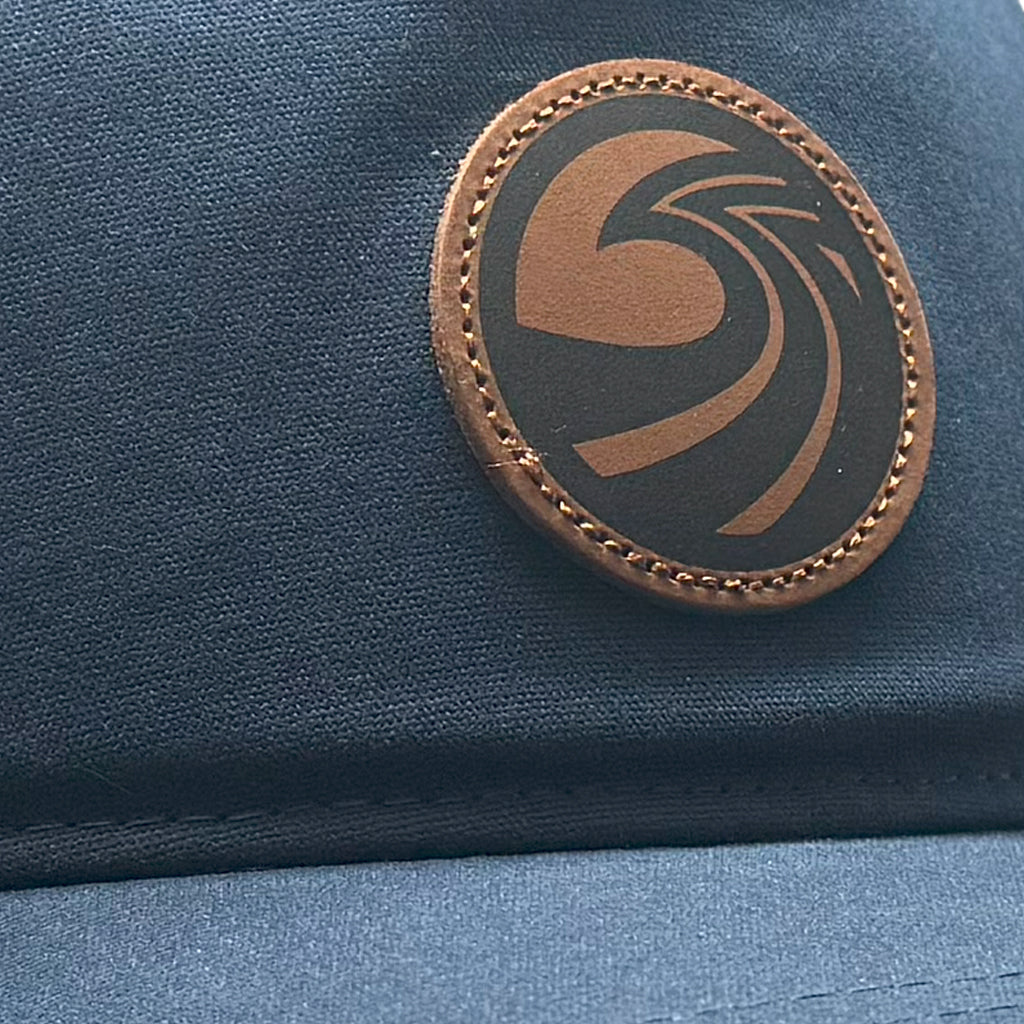 Seaside Surf Shop OG Wave Logo Badge Cap - Waxed Canvas/Insignia Blue