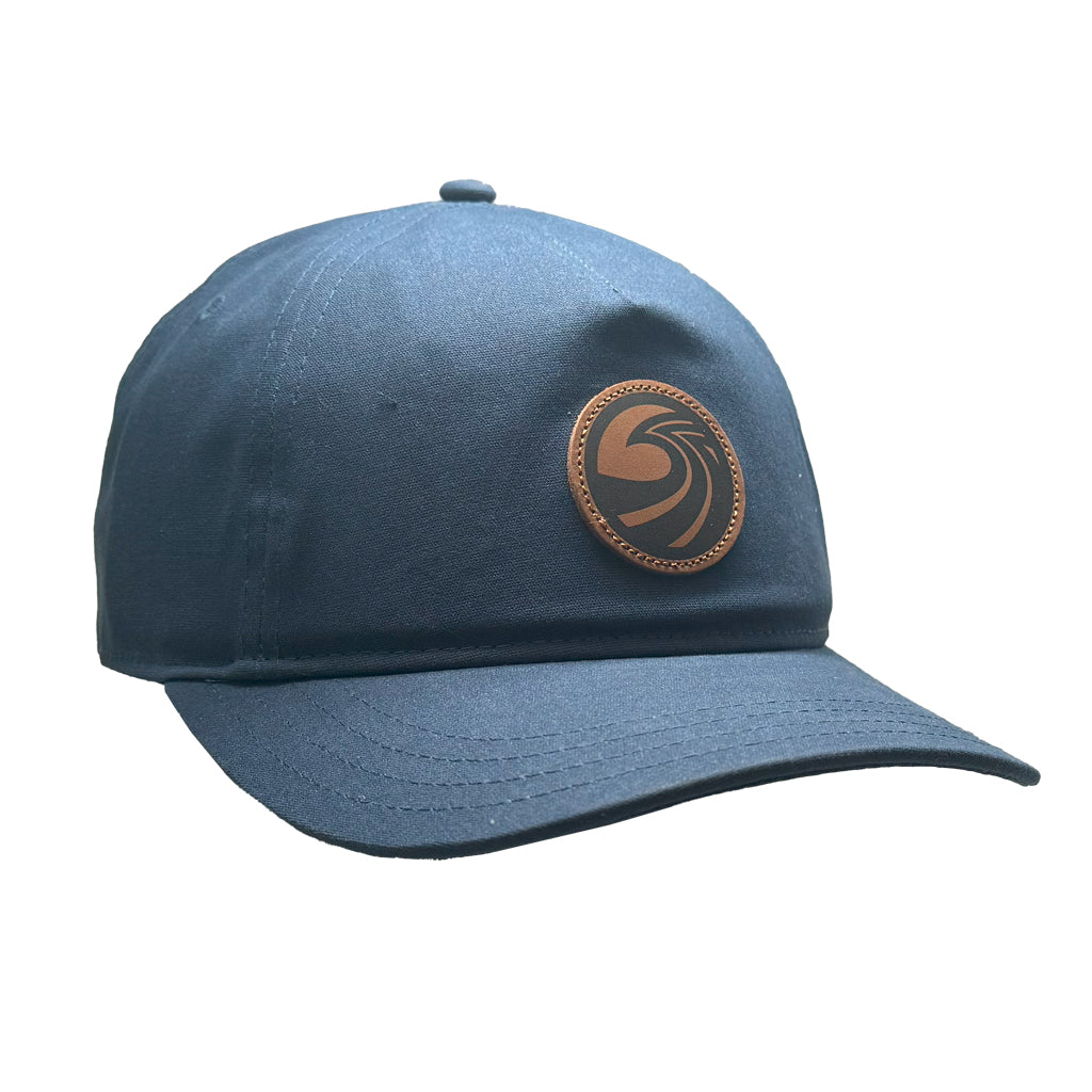 Seaside Surf Shop OG Wave Logo Badge Cap - Waxed Canvas/Insignia Blue