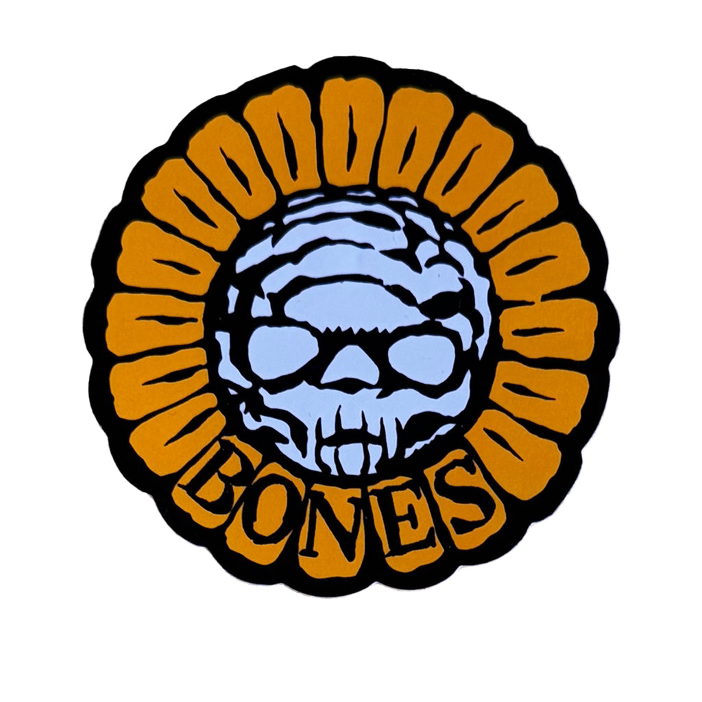 Bones Pushing Daisies Logo - Orange 3"