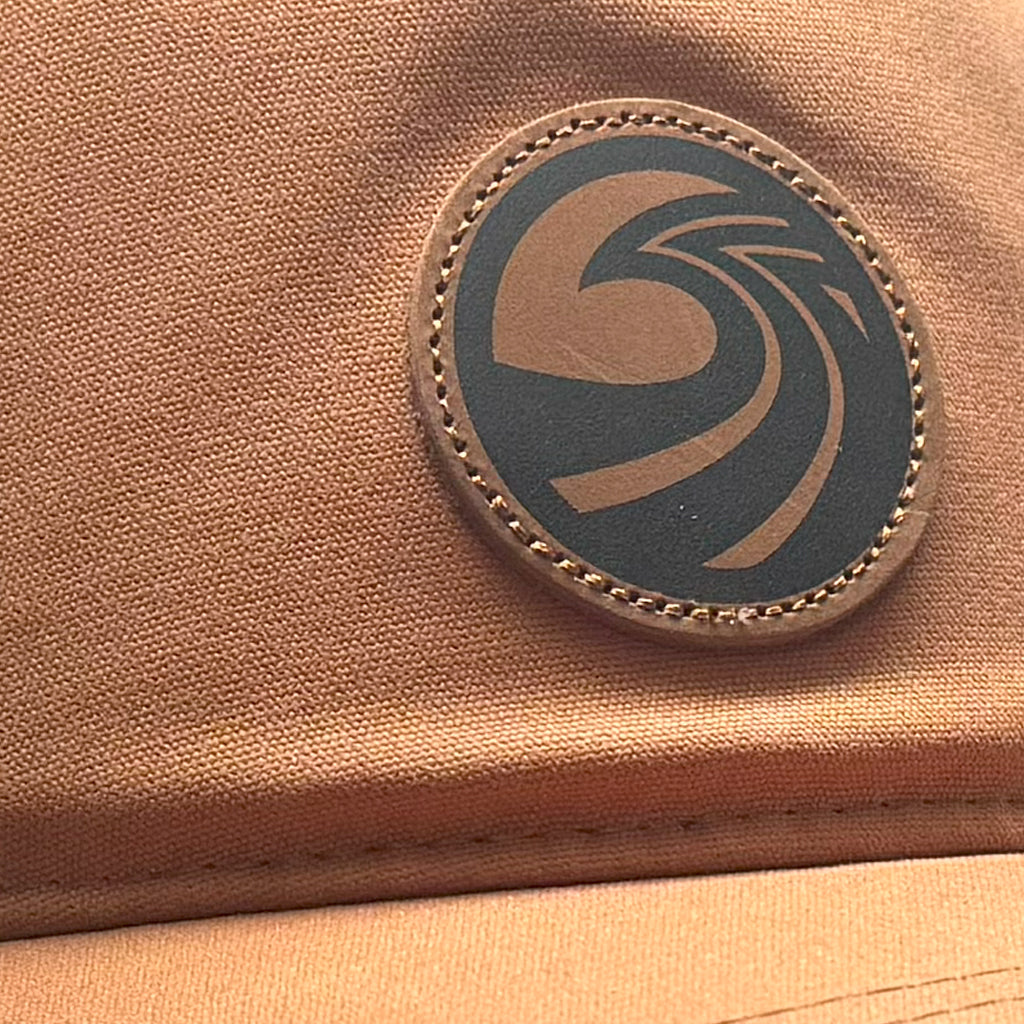 Seaside Surf Shop OG Wave Logo Badge Cap - Waxed Canvas/Brown Sugar