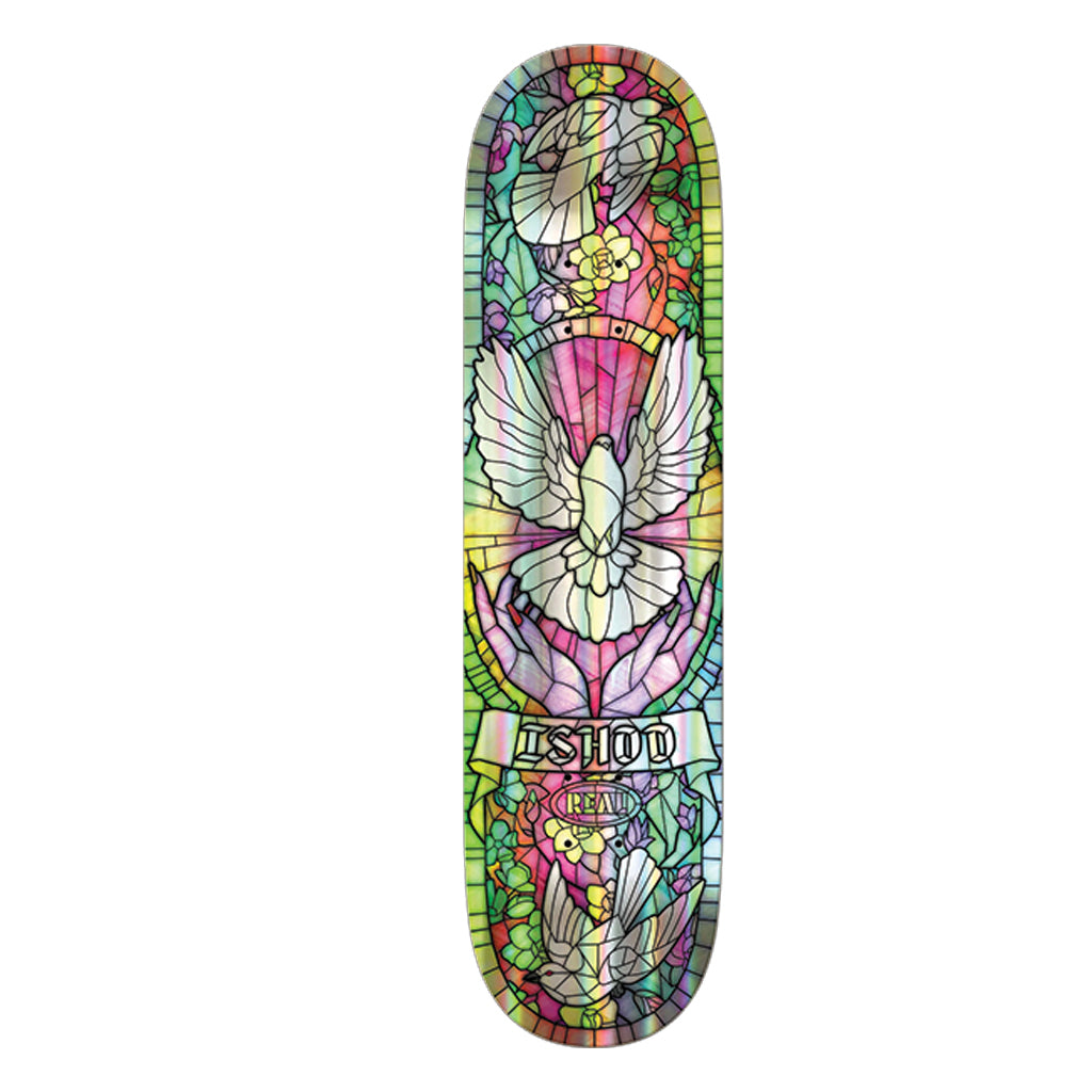 Real Skateboards Ishod Rainbow Holo Foil Cathedral Deck - 8.5"