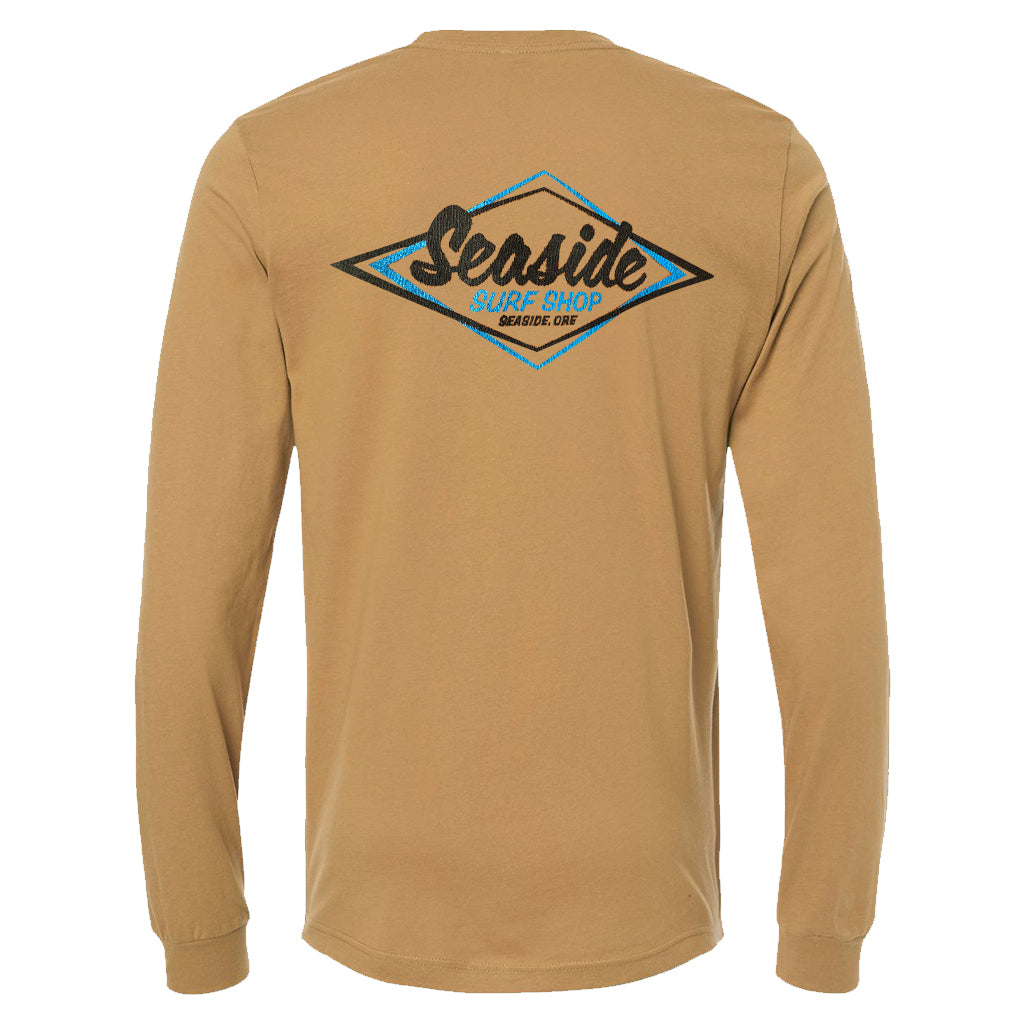 Seaside Surf Shop Mens Vintage Logo L/S Tee - Cider