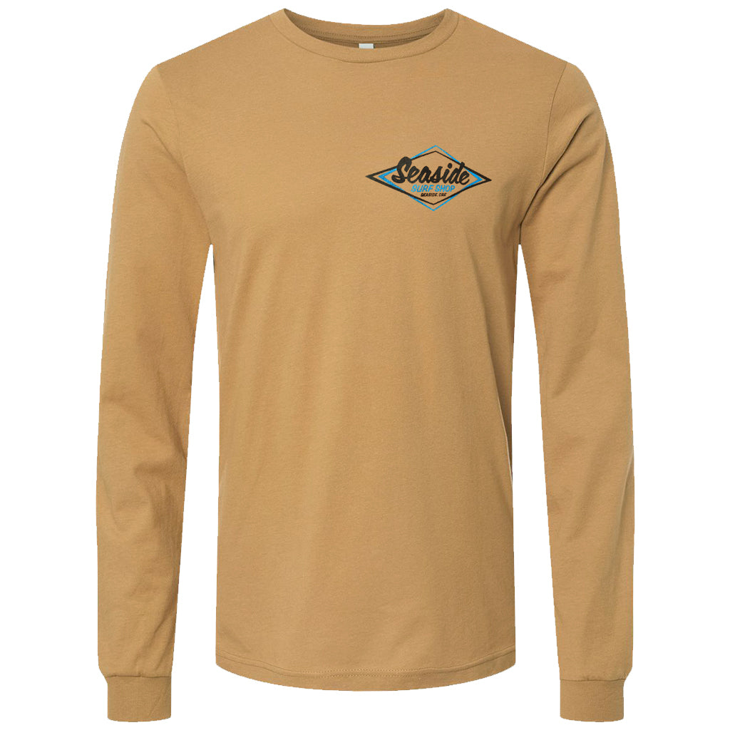 Seaside Surf Shop Mens Vintage Logo L/S Tee - Cider