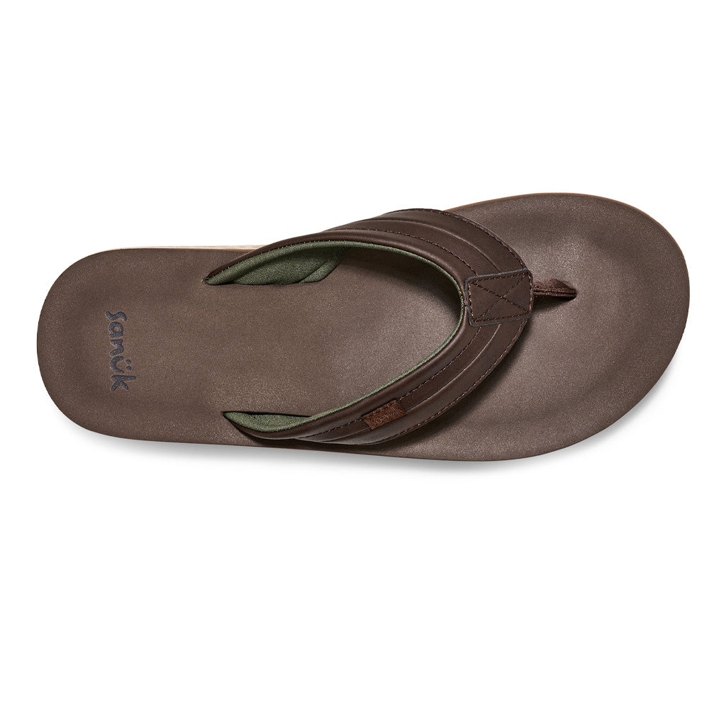 Sanuk Sandals Mens Tiderush - Dark Brown