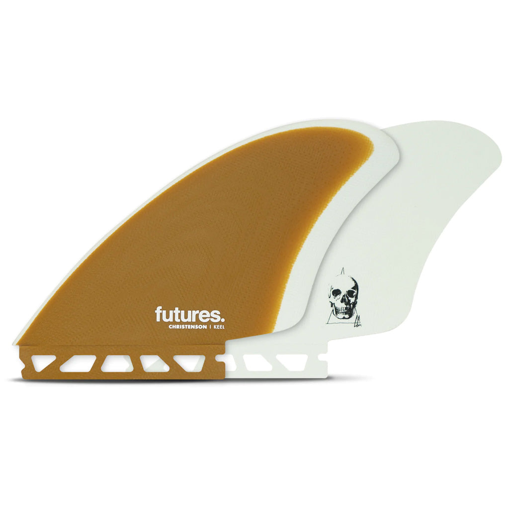 Futures Fins - Christenson Keel Fiberglass Fin - Brown/White