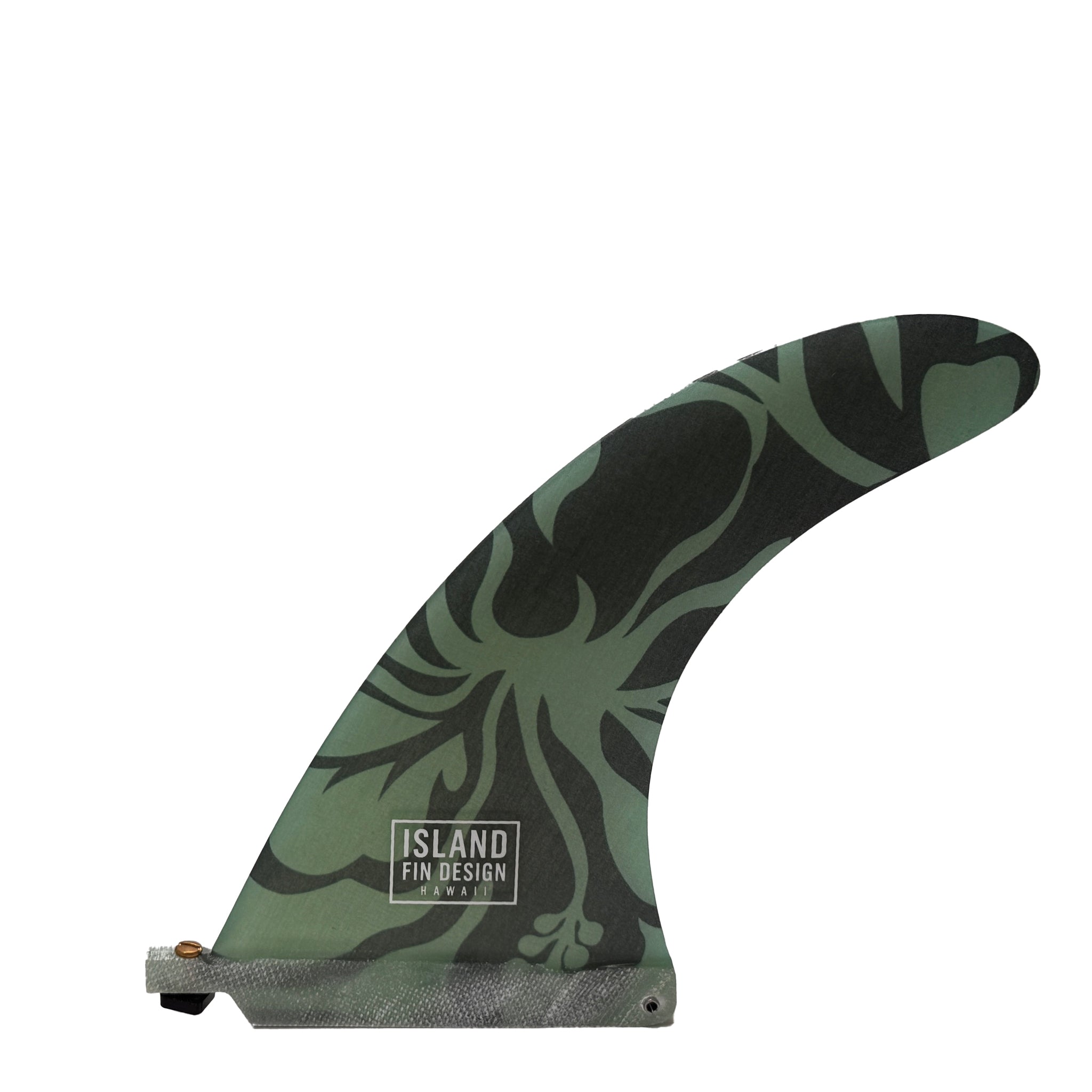 Island Fin Design- 7.5" Makai Fin - Aloha Green