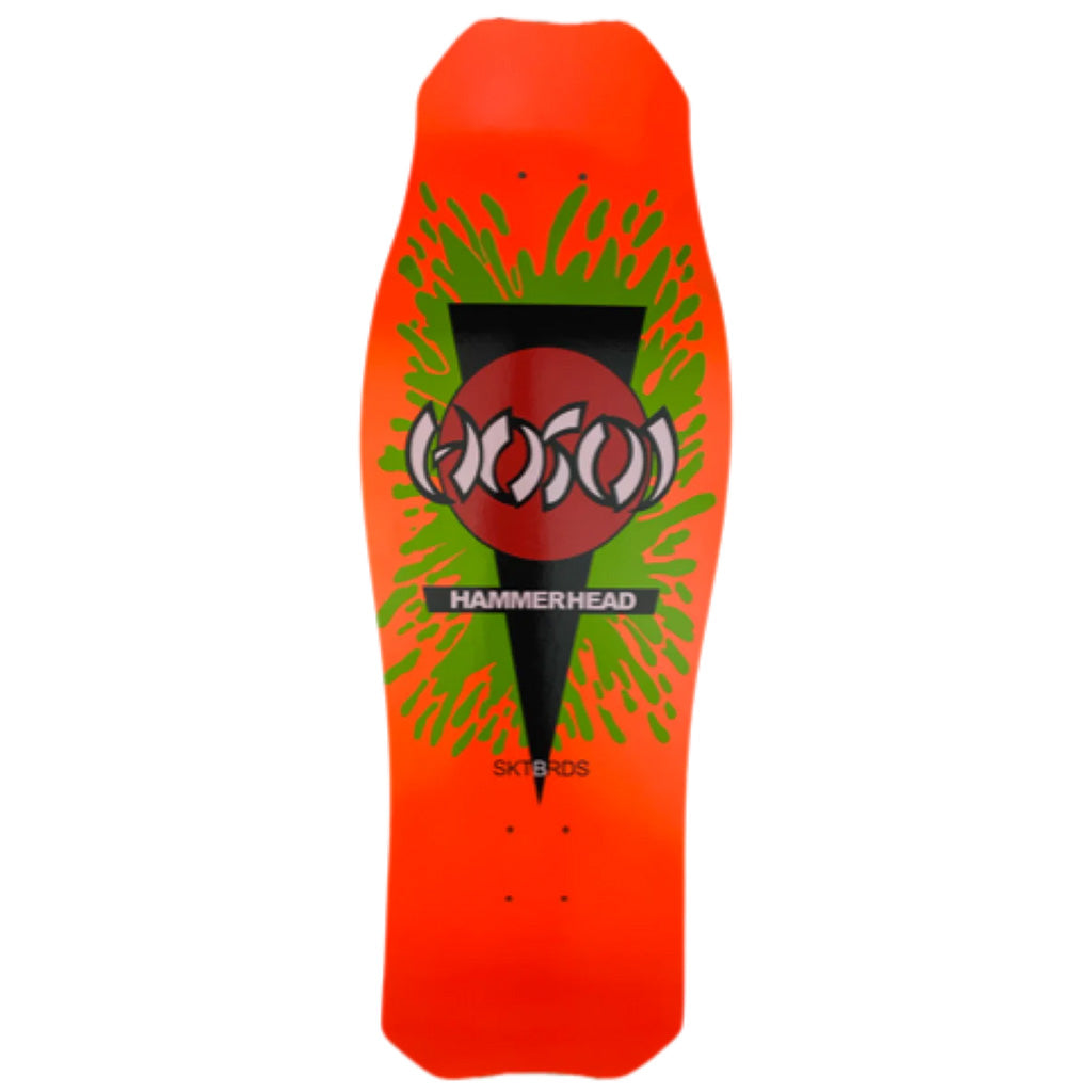 Hosoi Skateboards NEON O.G. Hammerhead Splat Deck– 10.5" x 31" - Orange
