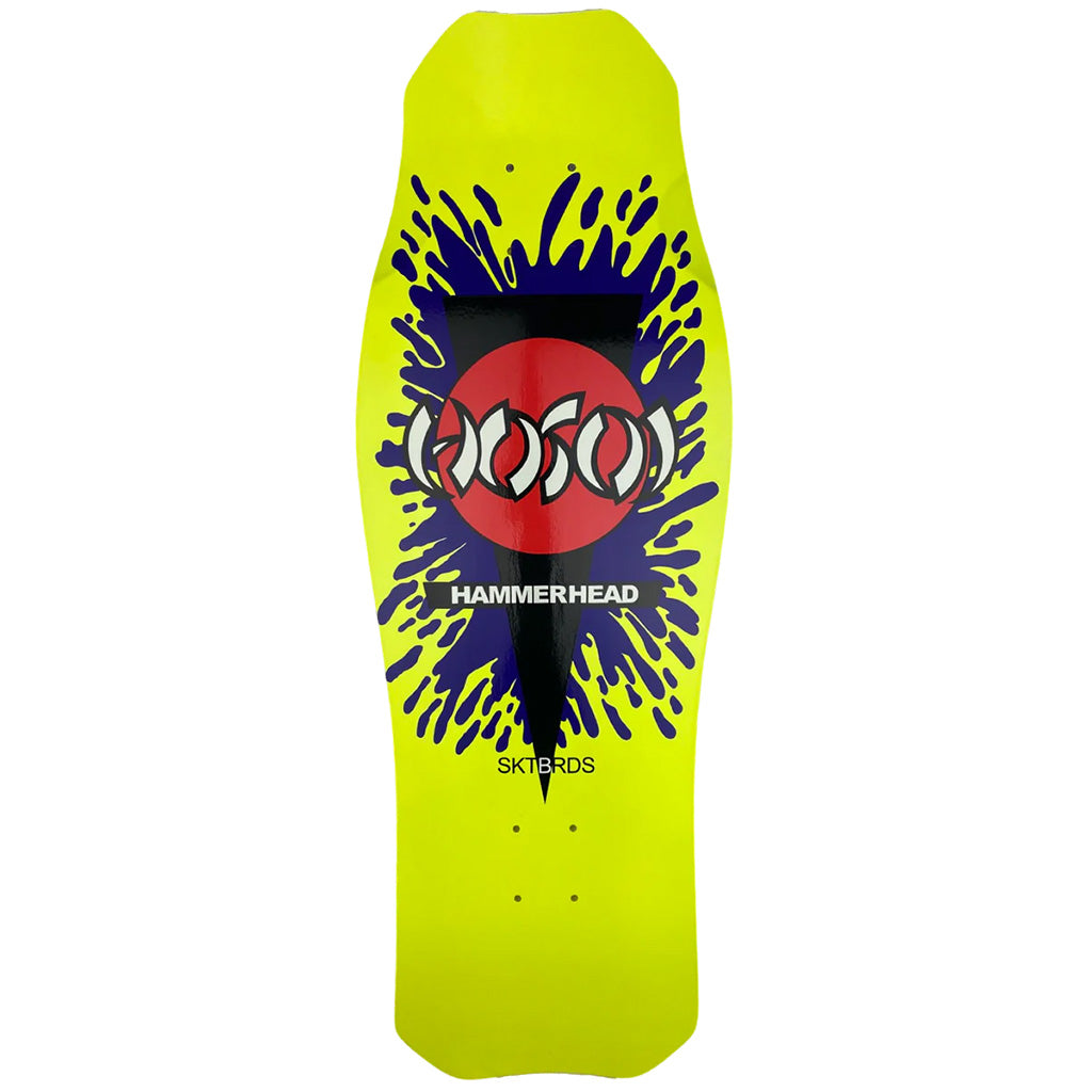 Hosoi Skateboards NEON O.G. Hammerhead Splat Deck– 10.5" x 31" - Yellow