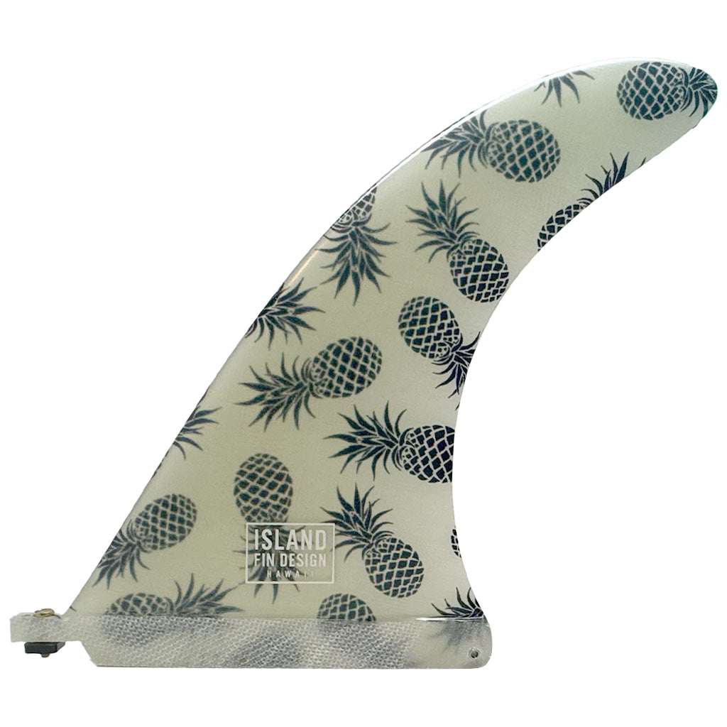 Island Fin Design- 9.5" Islander Fin - Aloha Pineapple Print