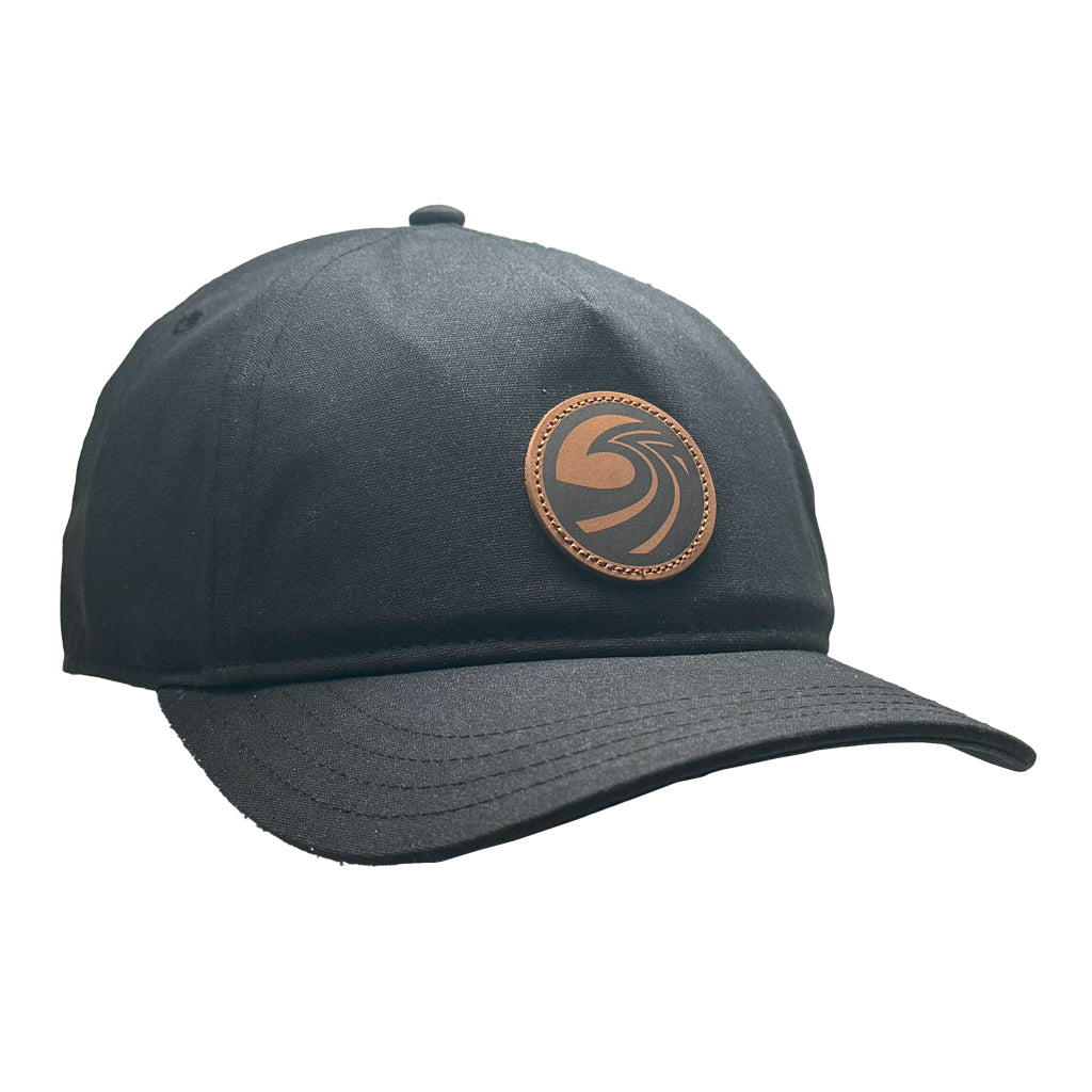 Seaside Surf Shop OG Wave Logo Badge Cap - Waxed Canvas/Jet Black