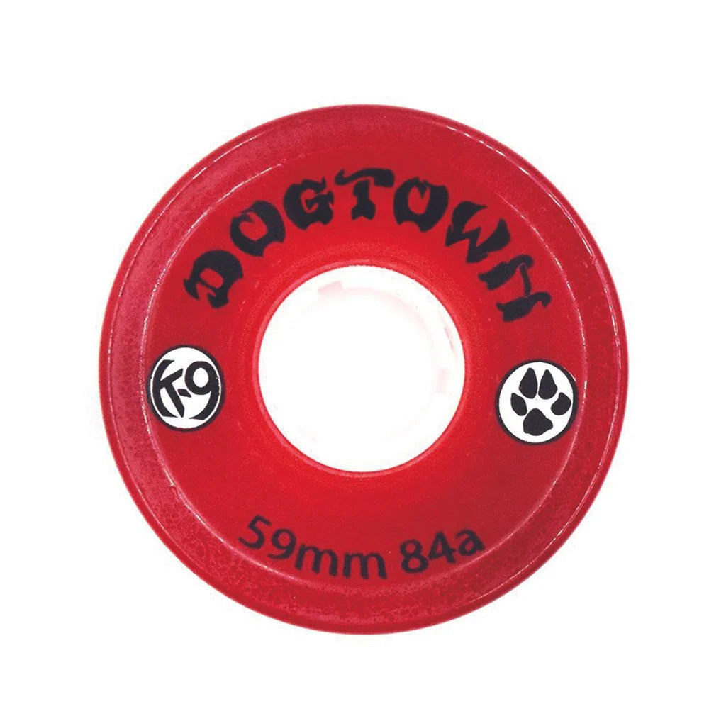 K-9 Premium Cruiser Wheels - 59mm x 84a - Clear Red