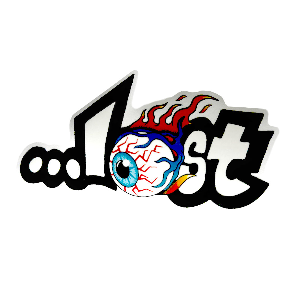Lost Surfboards Flaming Eyeball Sticker 4"