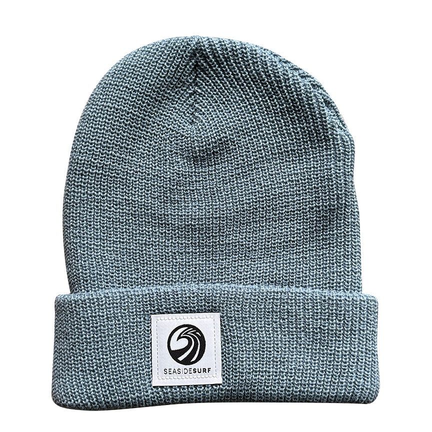 Seaside Surf Shop Wave Patch Logo Beanie - Perfect Knit