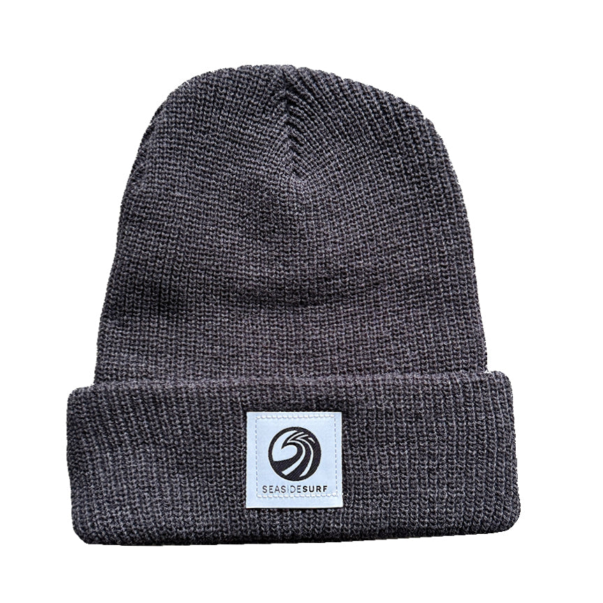 Seaside Surf Shop Wave Patch Logo Beanie - Perfect Knit