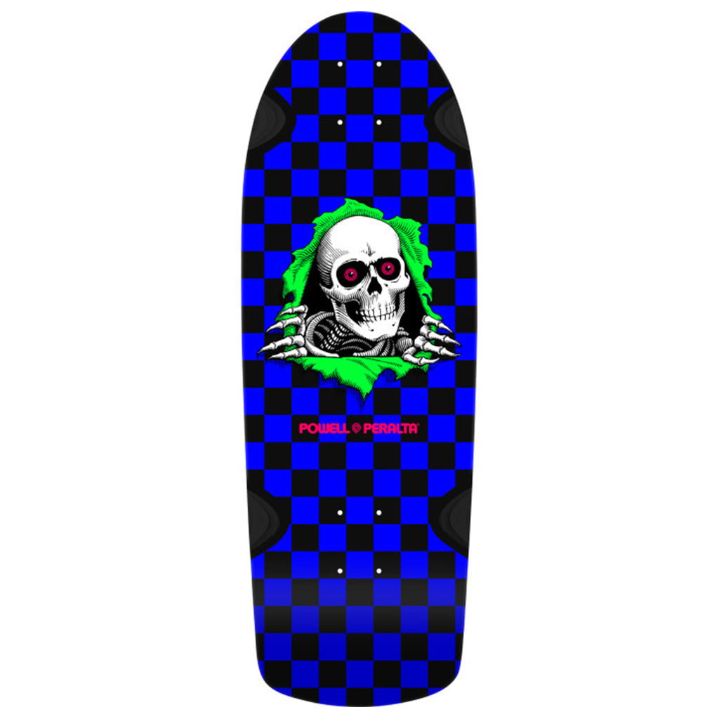 Powell Peralta OG Ripper Checker Reissue Skateboard Deck Blacklight - 10 x 30