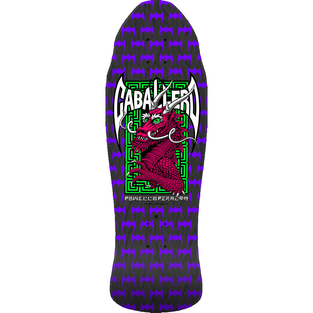 Powell Peralta Steve Caballero Street Reissue Skateboard Deck Black Stain - 9.625 x 29.75
