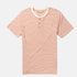 Rhythm Mens Linen Vintage Stripe S/S T Shirt - Spice