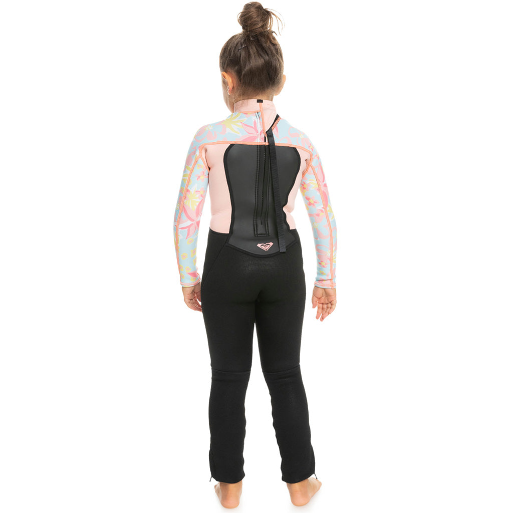 Roxy Prologue Girls 4/3mm Back Zip Wetsuit - Tanager/Floral