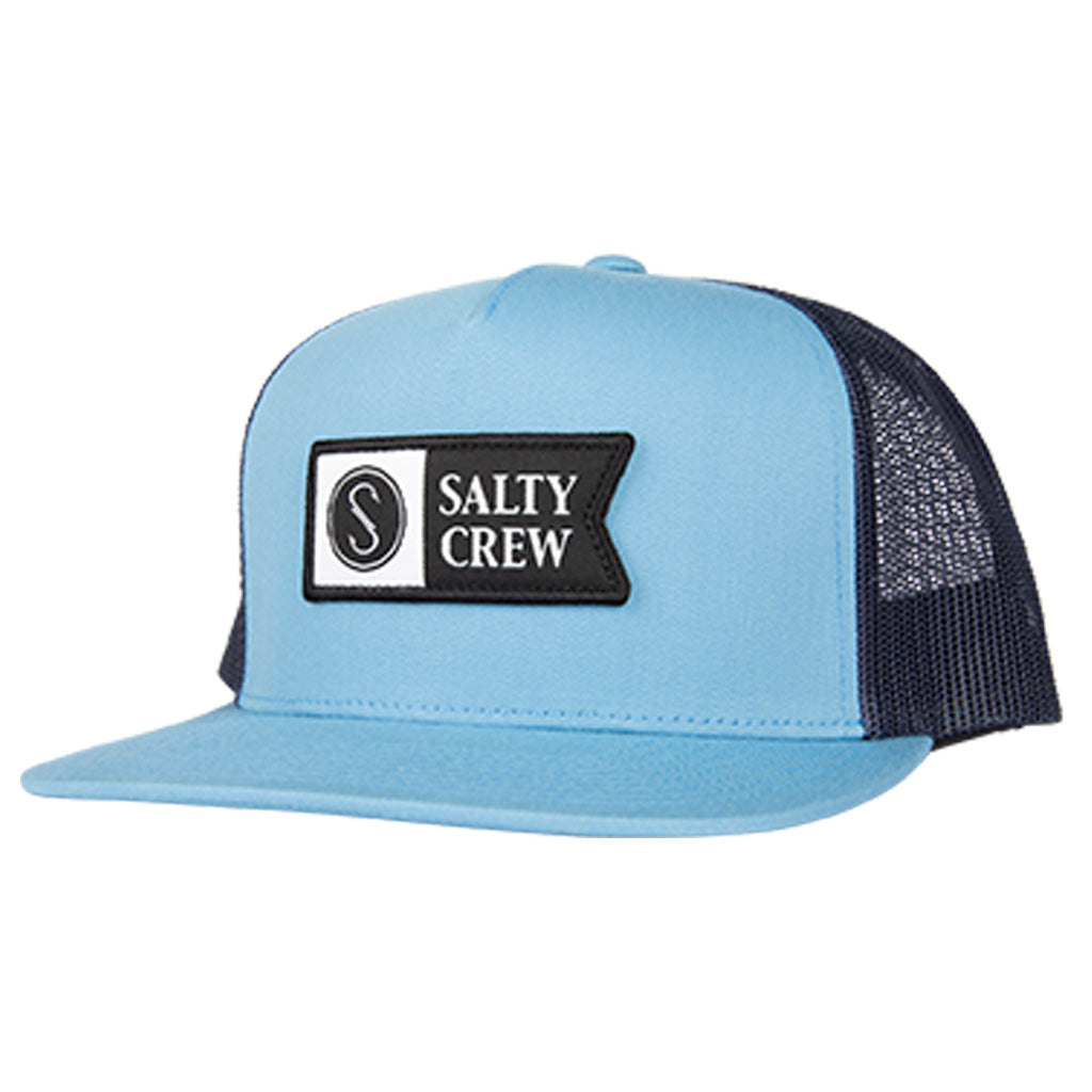 Salty Crew Alpha Twill Trucker Hat - Marine Blue