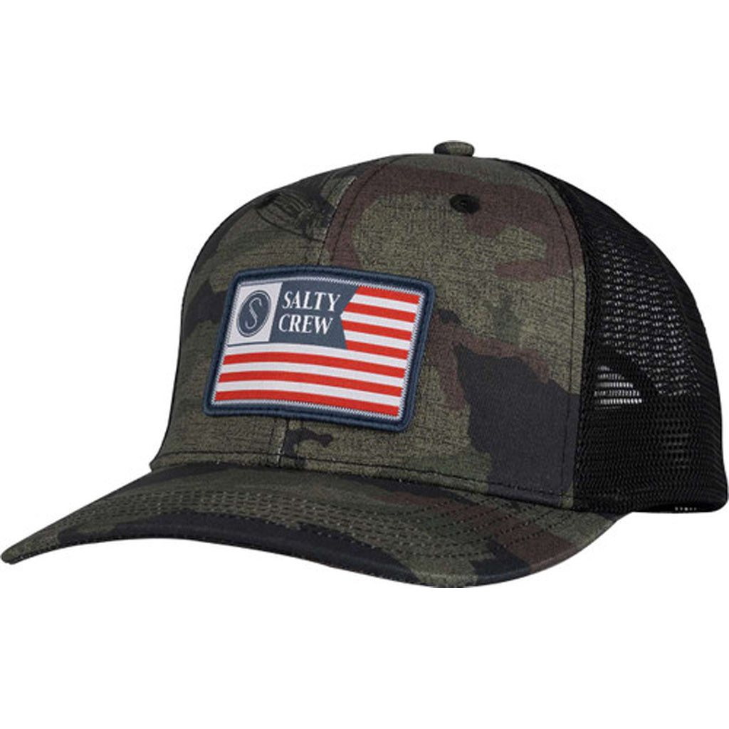 Salty Crew Mens Patriot Retro Trucker - Salty Camo