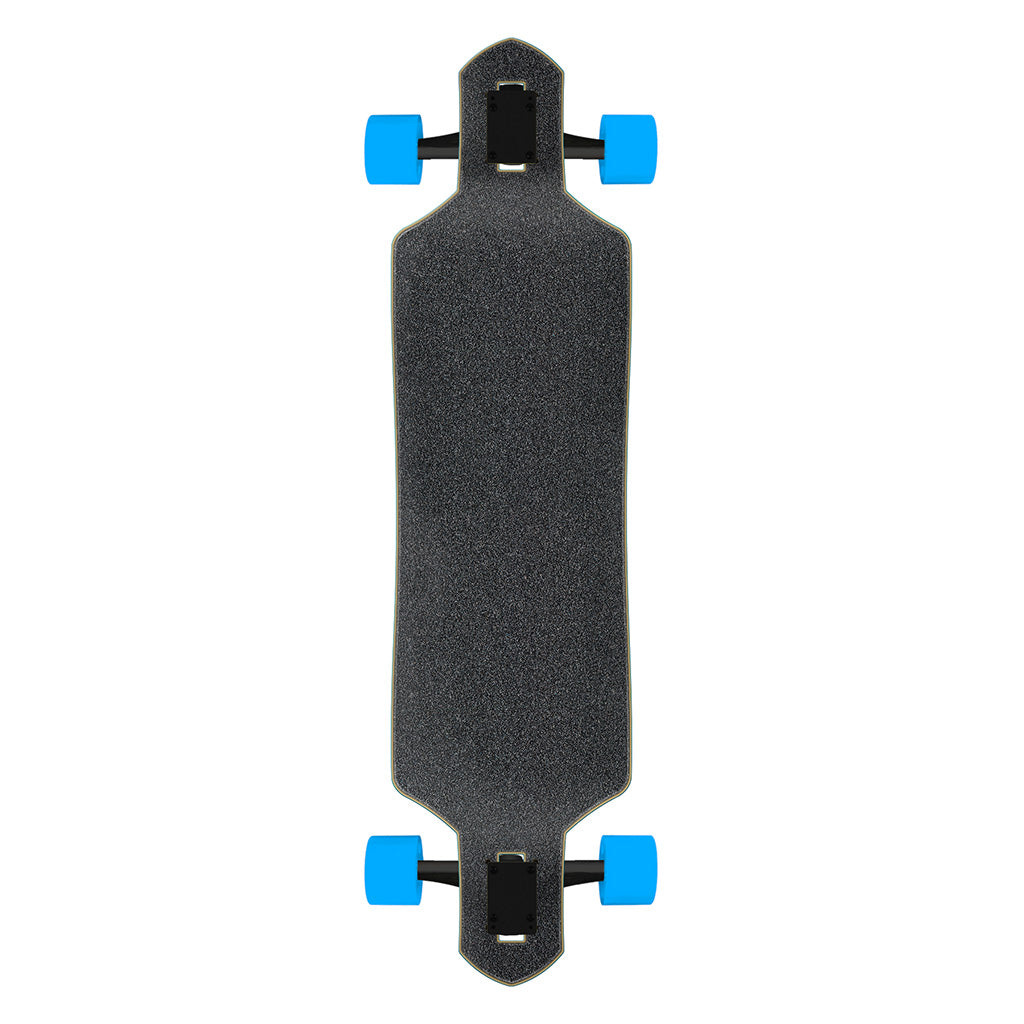 Santa Cruz Floral Flame Dot Drop Thru Cruzer Skateboard 9.0" x 36"