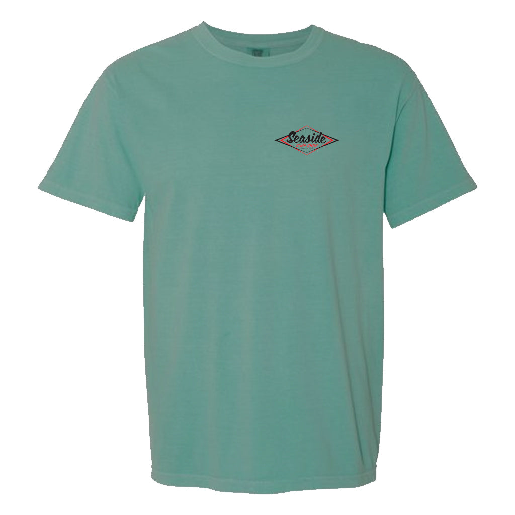 Seaside Surf Garment Dyed Vintage Logo S/S Tee - Aqua