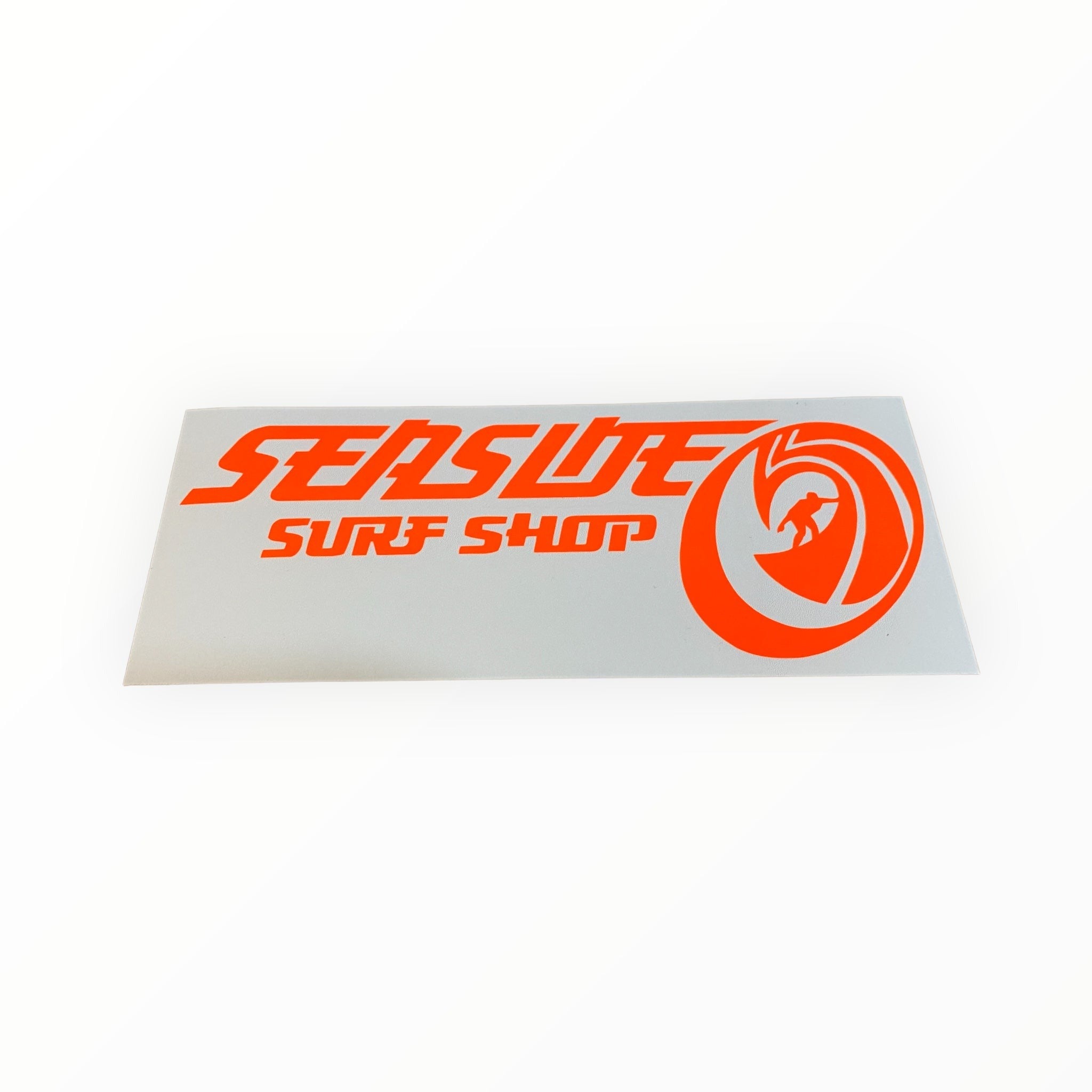 Seaside Surf Shop - OG Rider Transfer Sticker - 8x3" Neon Orange